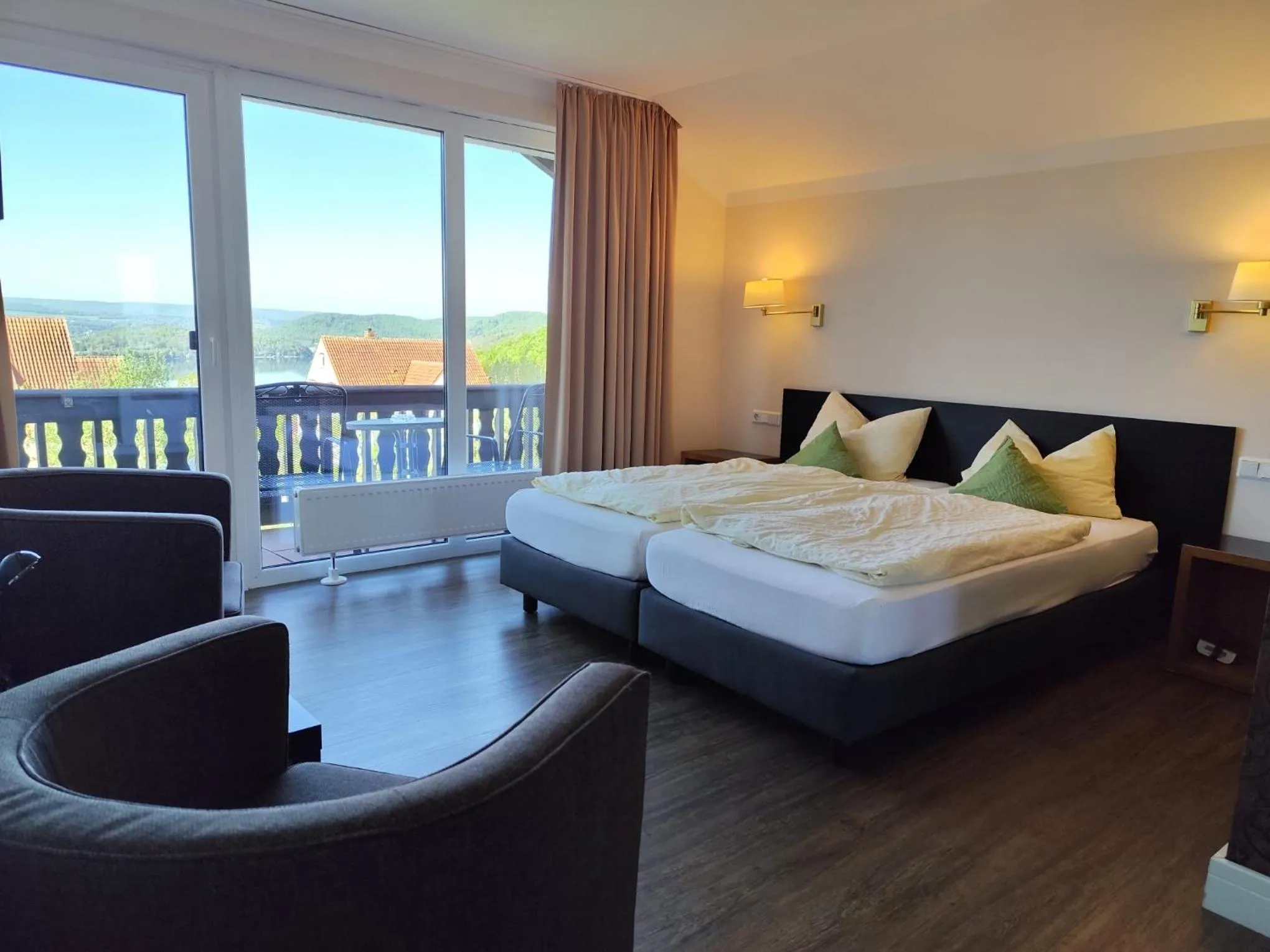 Bed in Garni Hotel & Ferienwohnungen Seeschlößchen