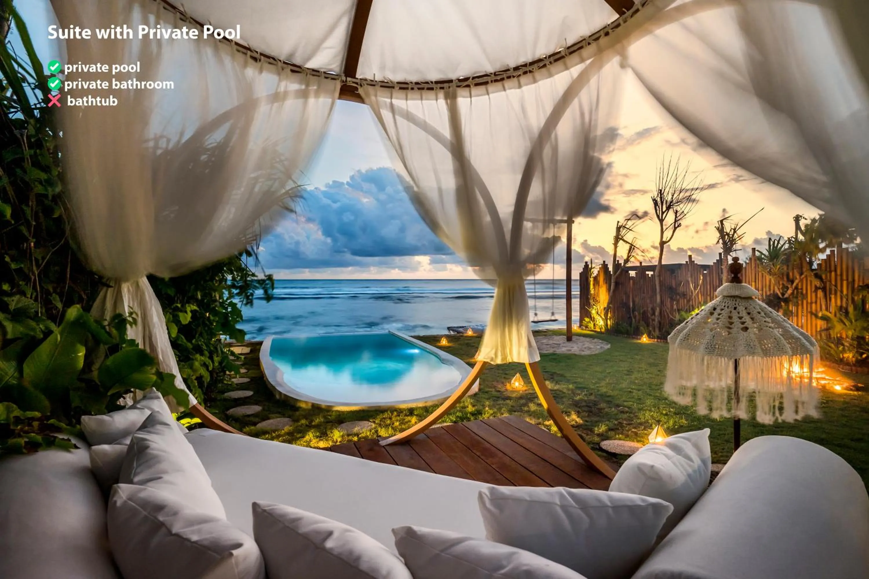 Seating area in Bubble Hotel Nyang Nyang - Adults only