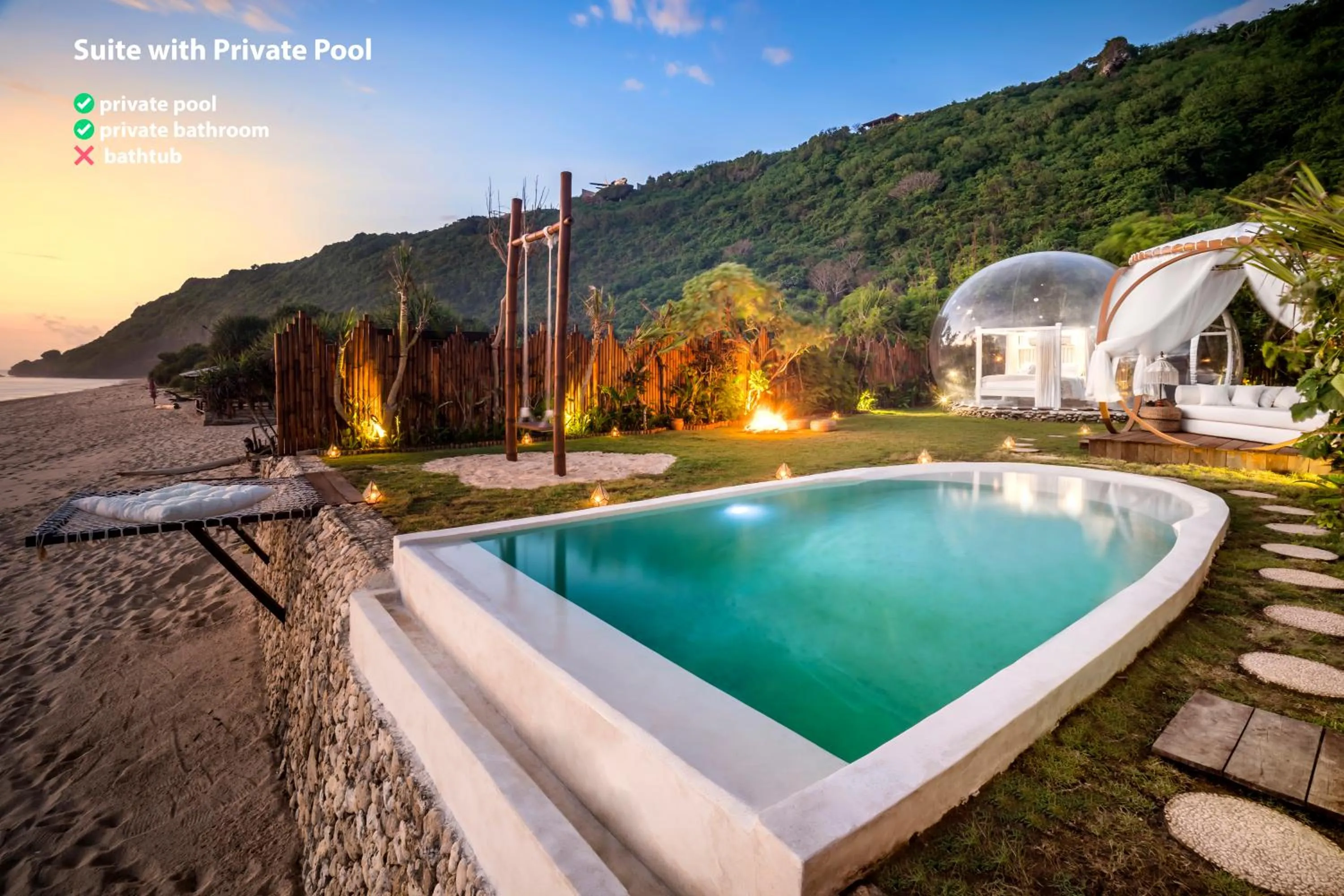 Beach in Bubble Hotel Nyang Nyang - Adults only