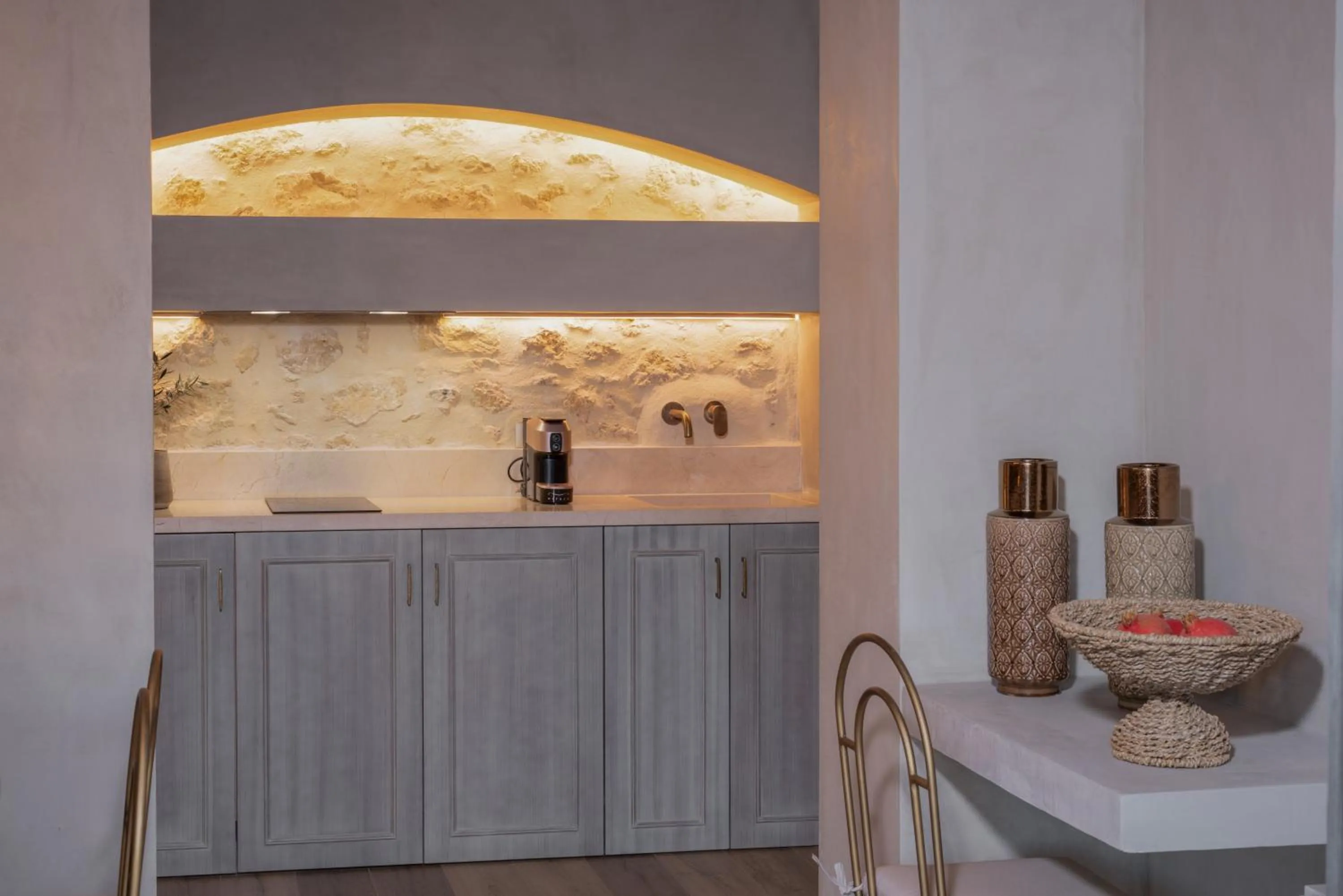 Kitchen or kitchenette in Inotropes Boutique Suites - Adults Only