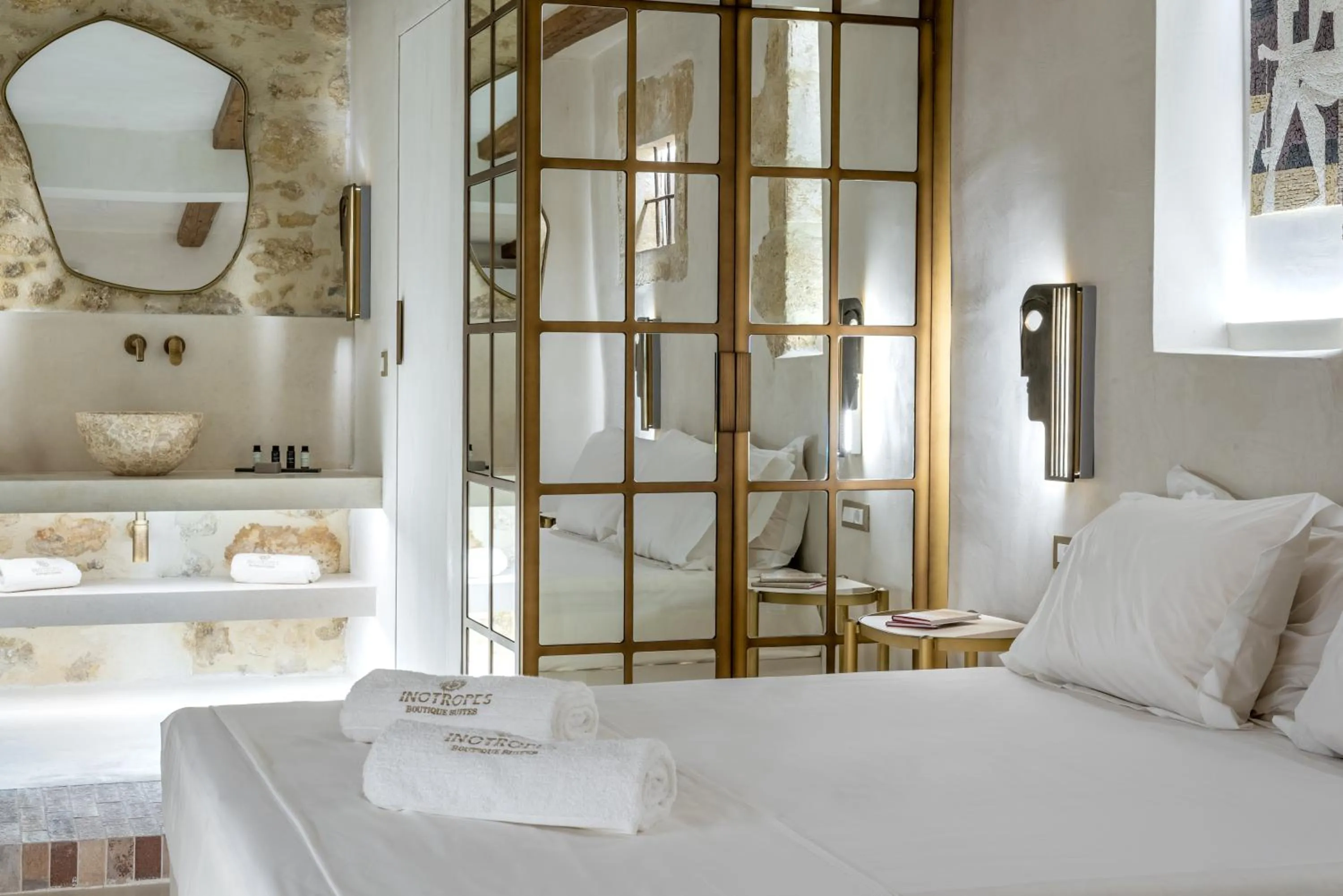 Bedroom, Bed in Inotropes Boutique Suites - Adults Only