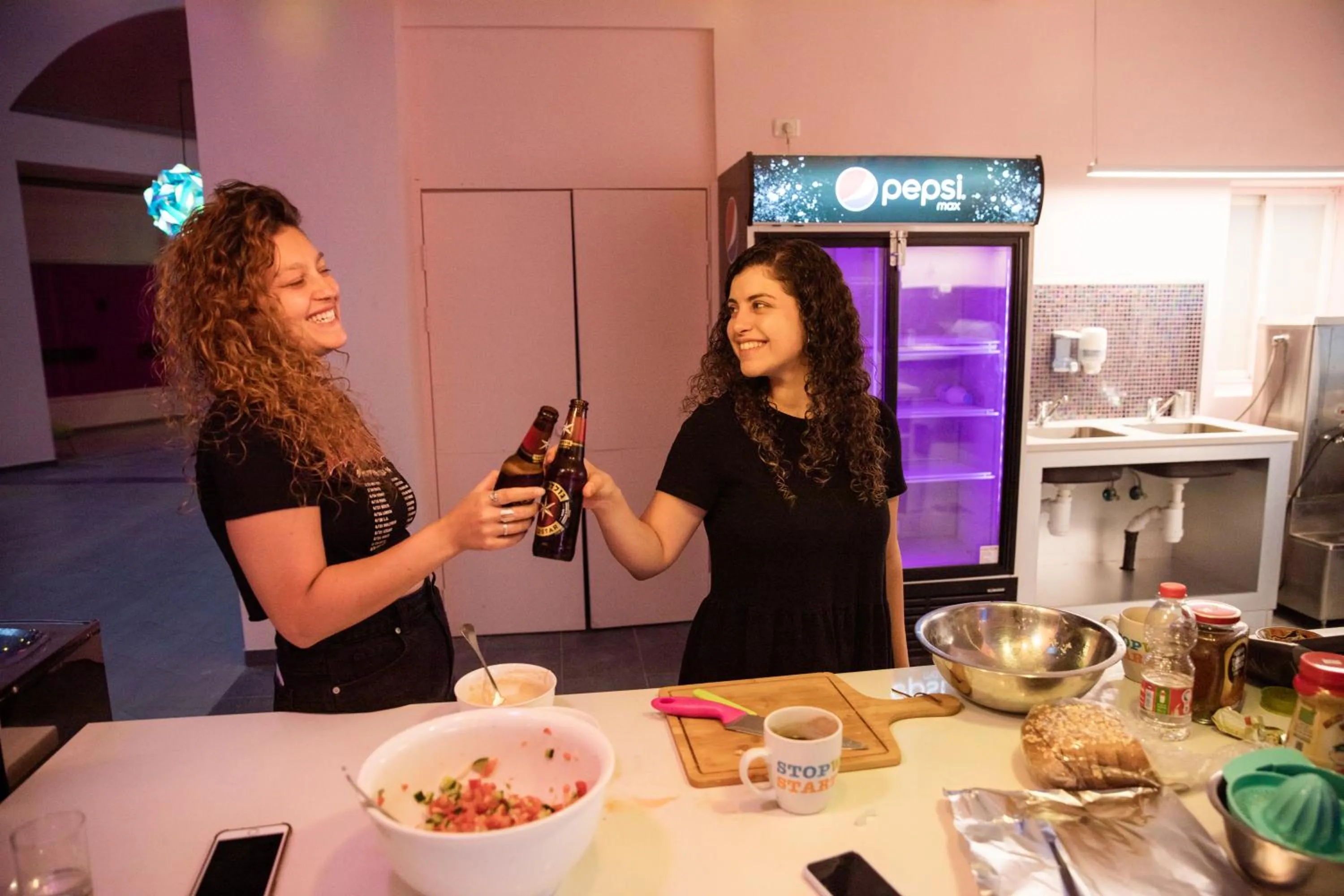 Communal kitchen in Abraham Eilat