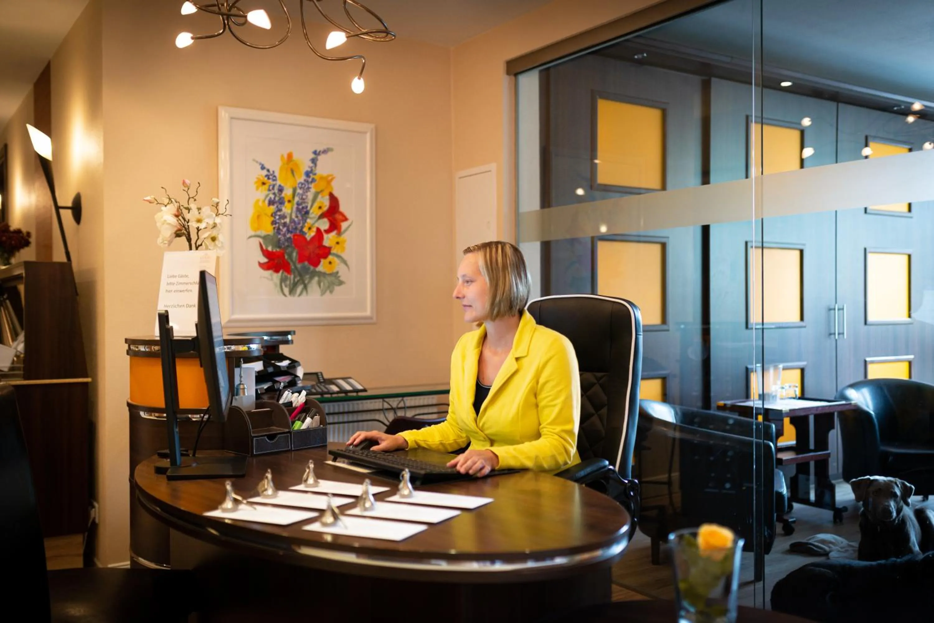 Lobby or reception in Hotel & Restaurant Alte Schule