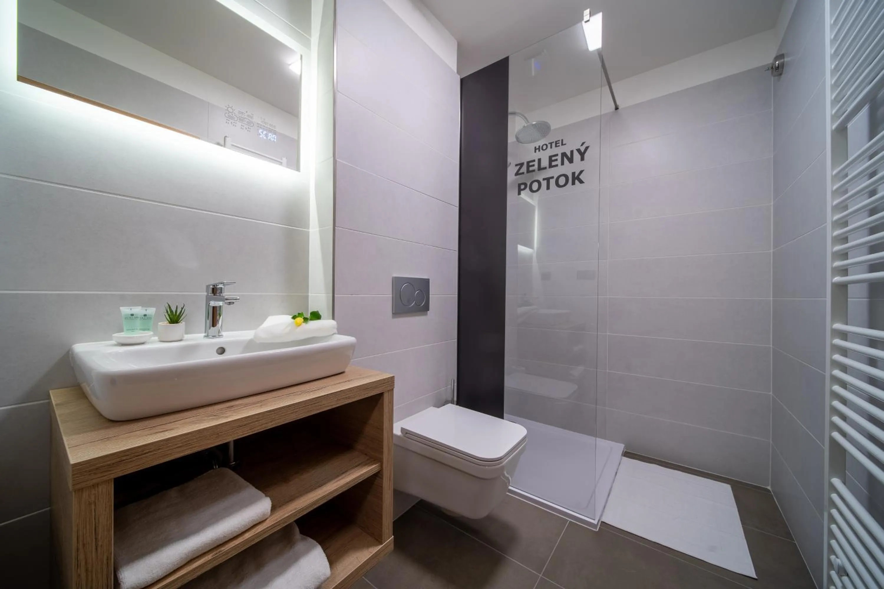 Shower in Hotel Zelený potok