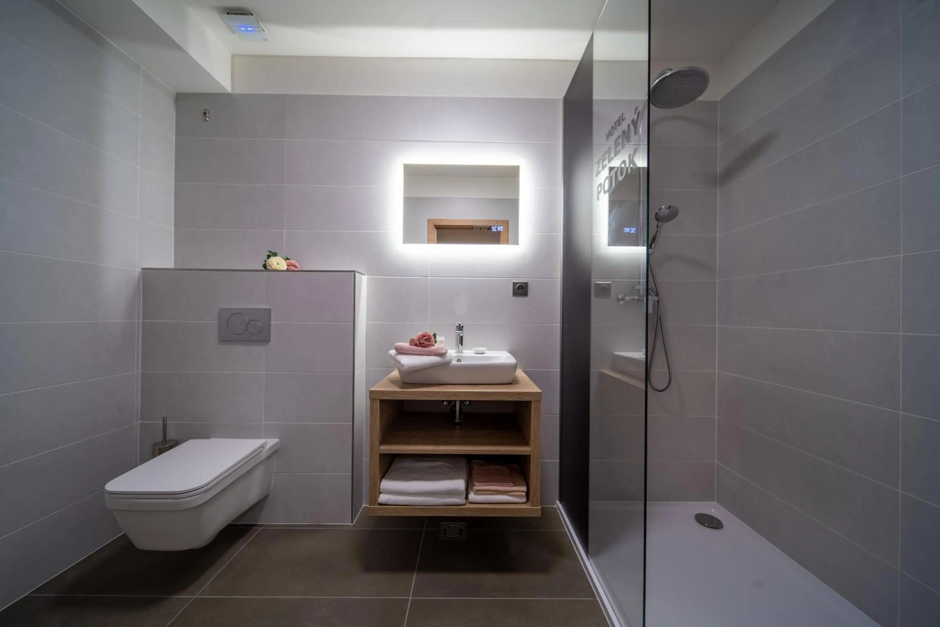 Shower in Hotel Zelený potok