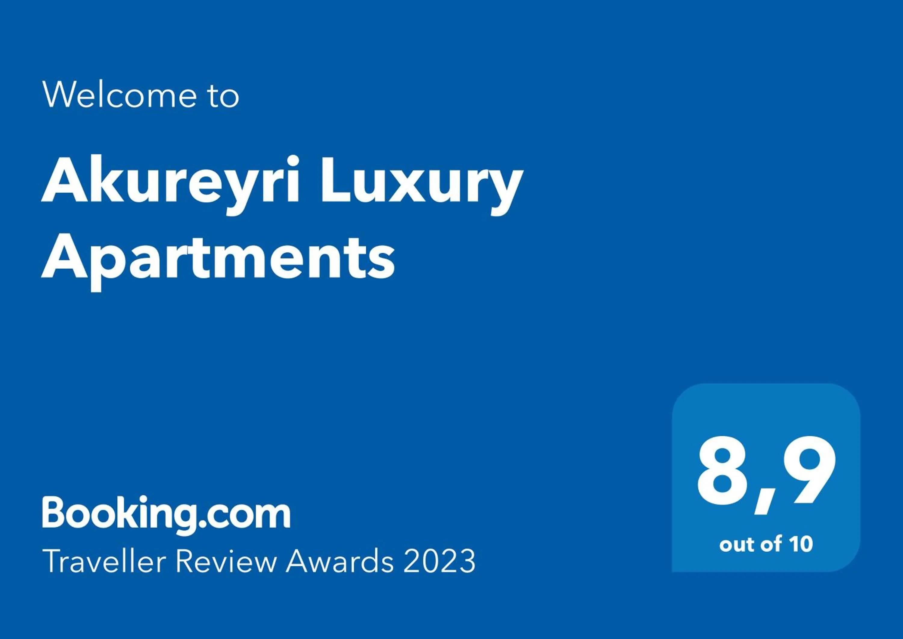 Certificate/Award in Akureyri Lux Apartments with hot tub access