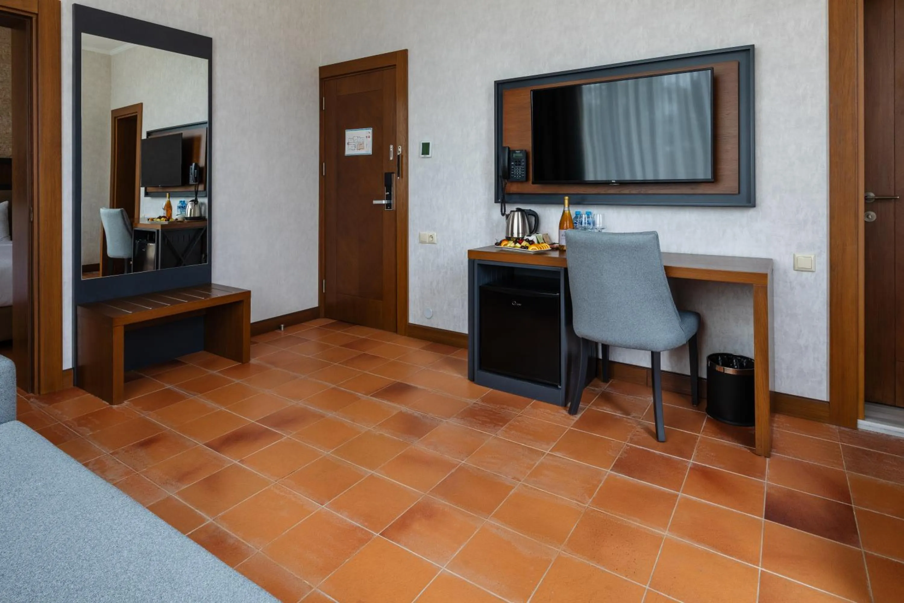 Bed in Hotel Chateau Kvirike