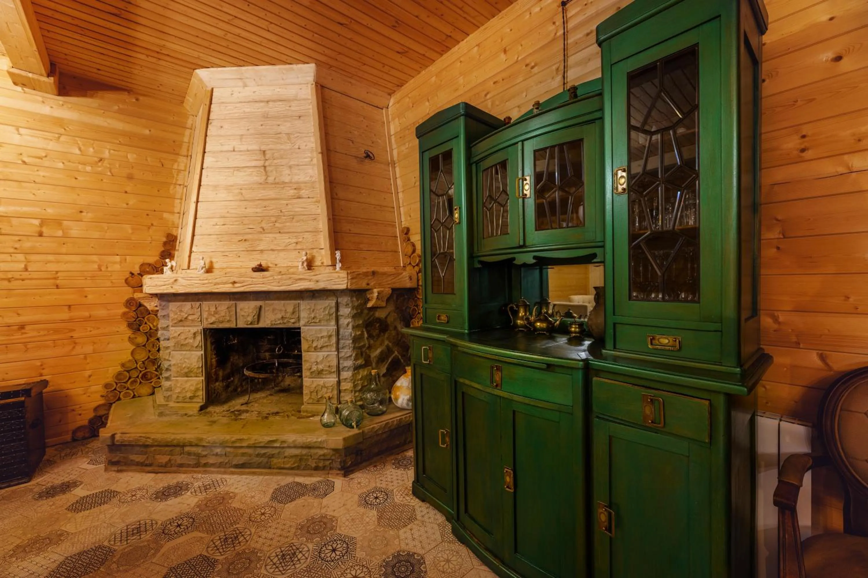 Kitchen or kitchenette in Hotel Chateau Kvirike