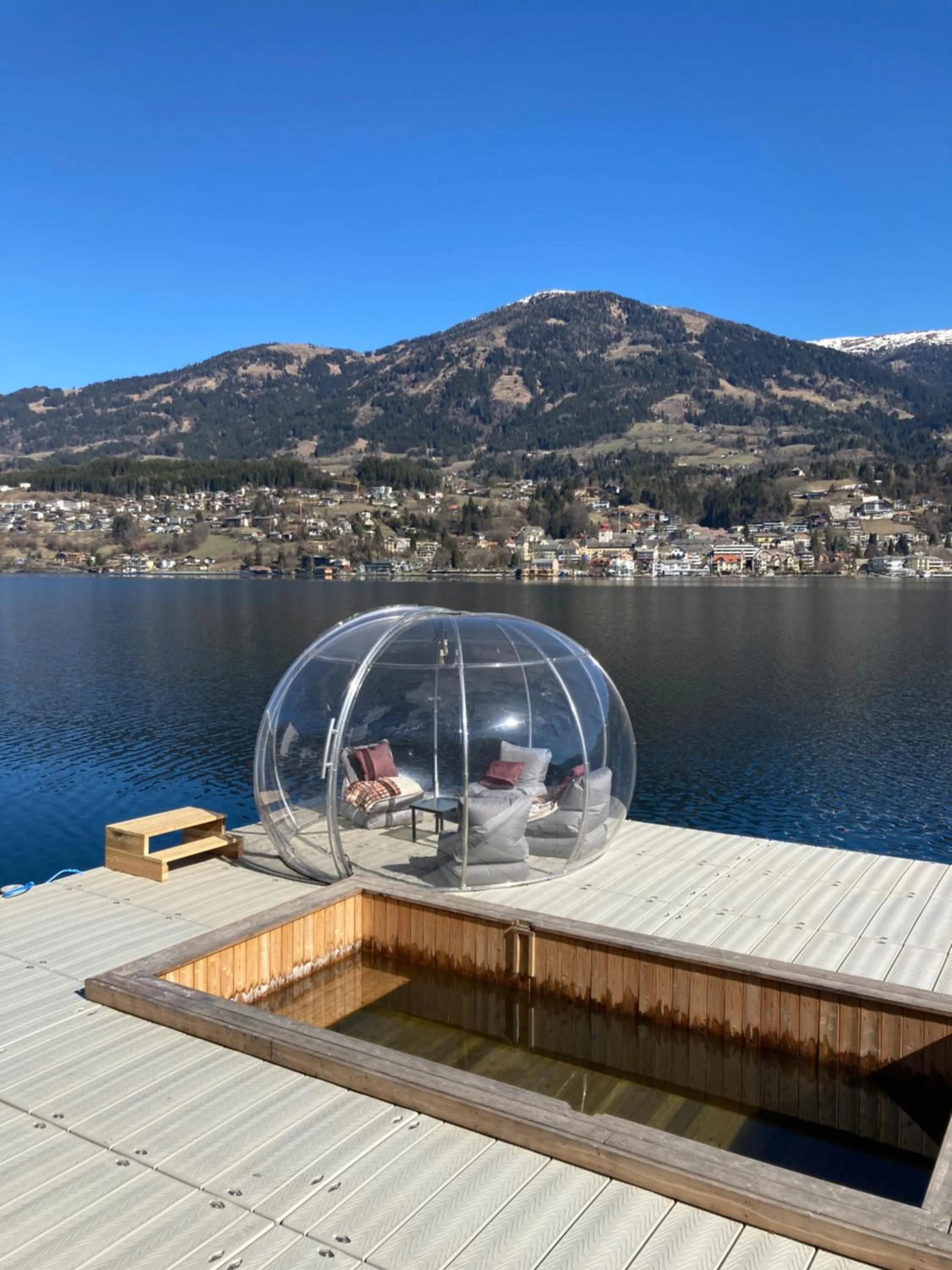 Balcony/Terrace in Kantor Village am Millstätter See - Boutique-Chalets und Lodges