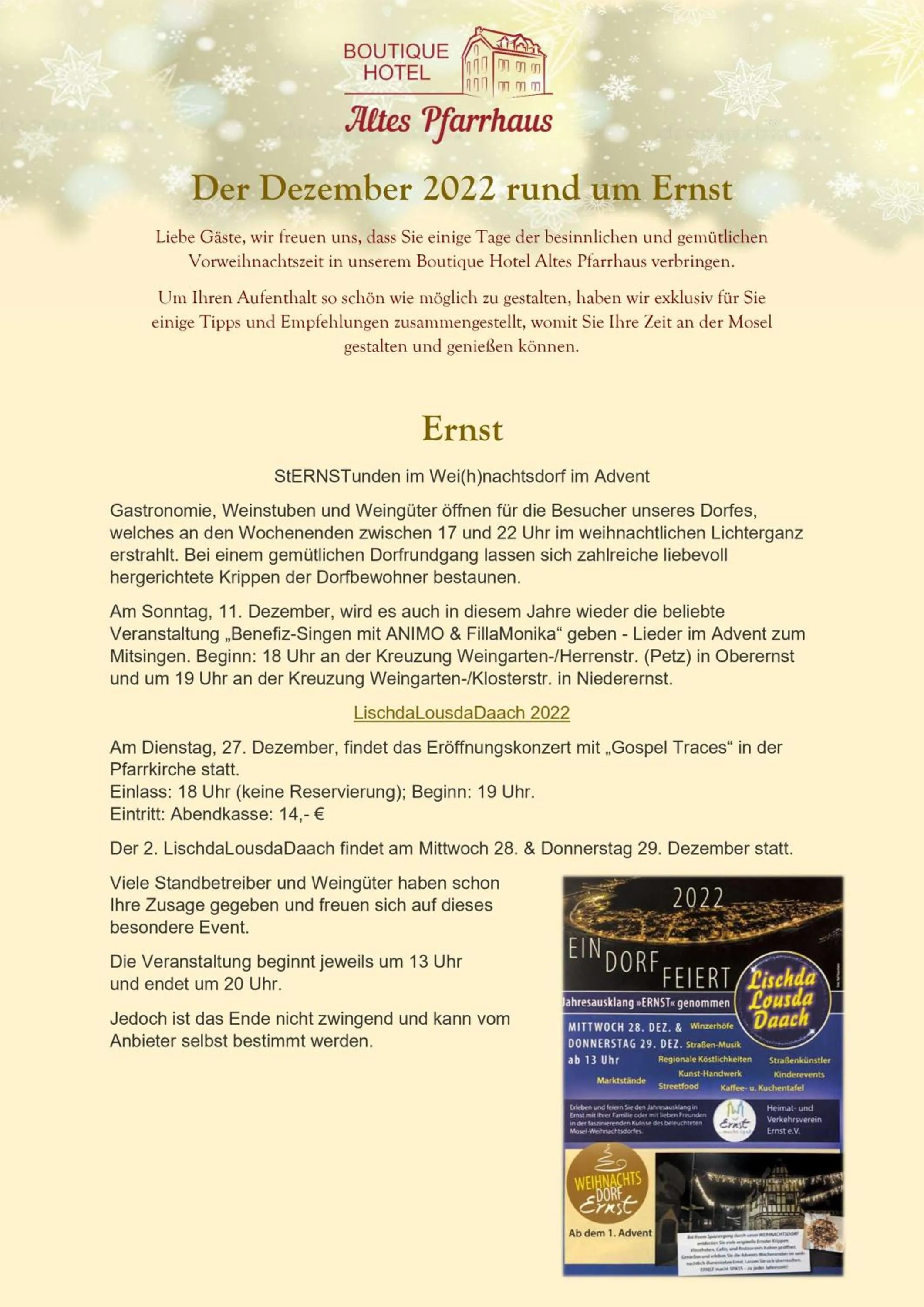 Winter in Altes Pfarrhaus