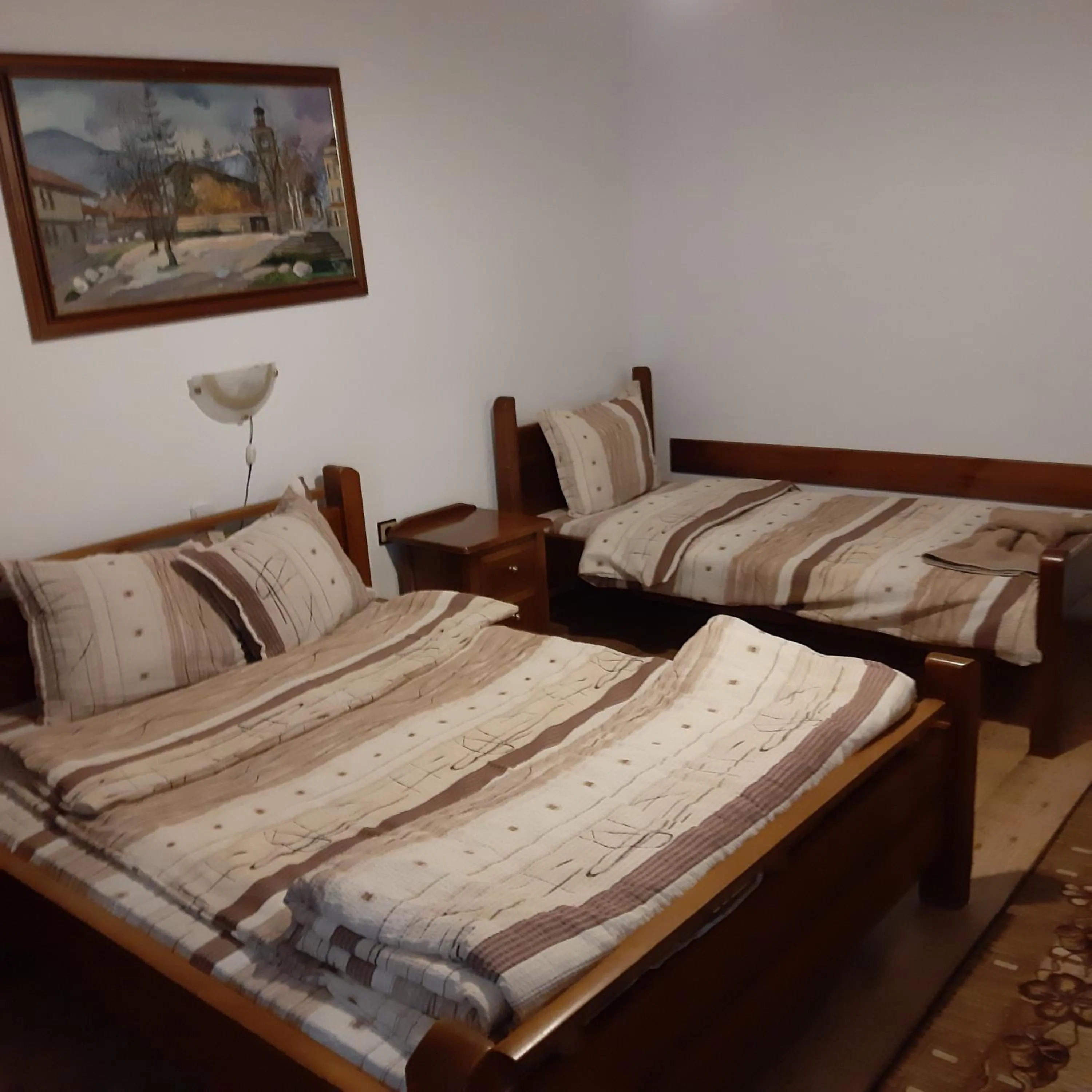 Bed in Hadji Georgi Hotel