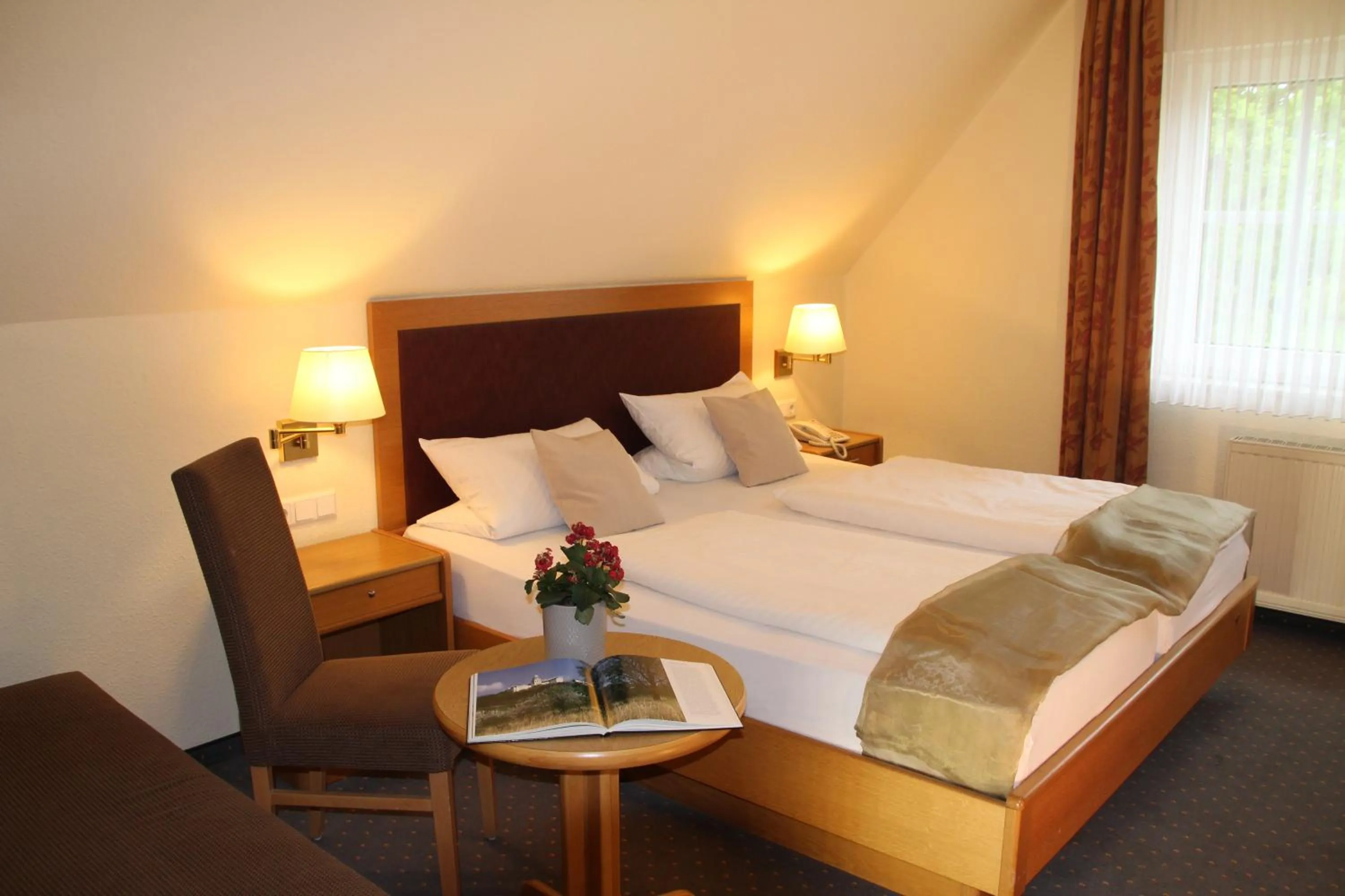 Bedroom, Bed in Landhotel Hermannshöhe