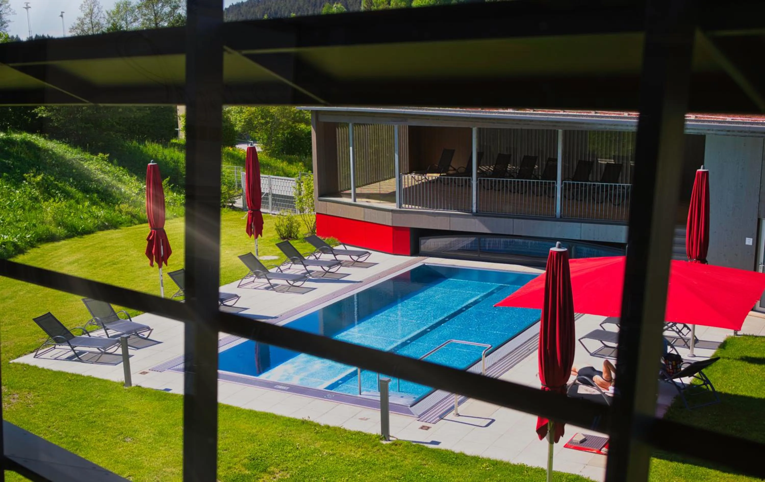 Pool view in Spa Hotel Bründl