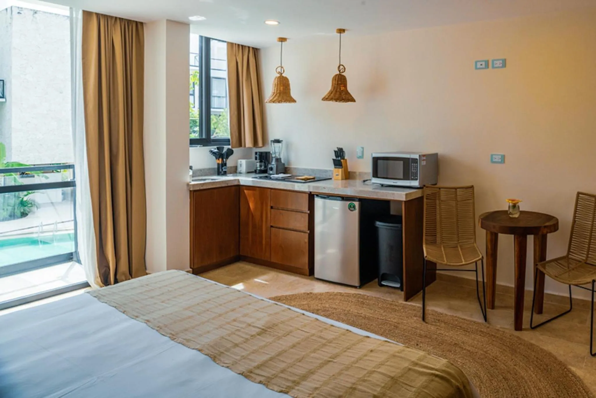 View (from property/room), Bed in The Waves Tulum by BNB Experience