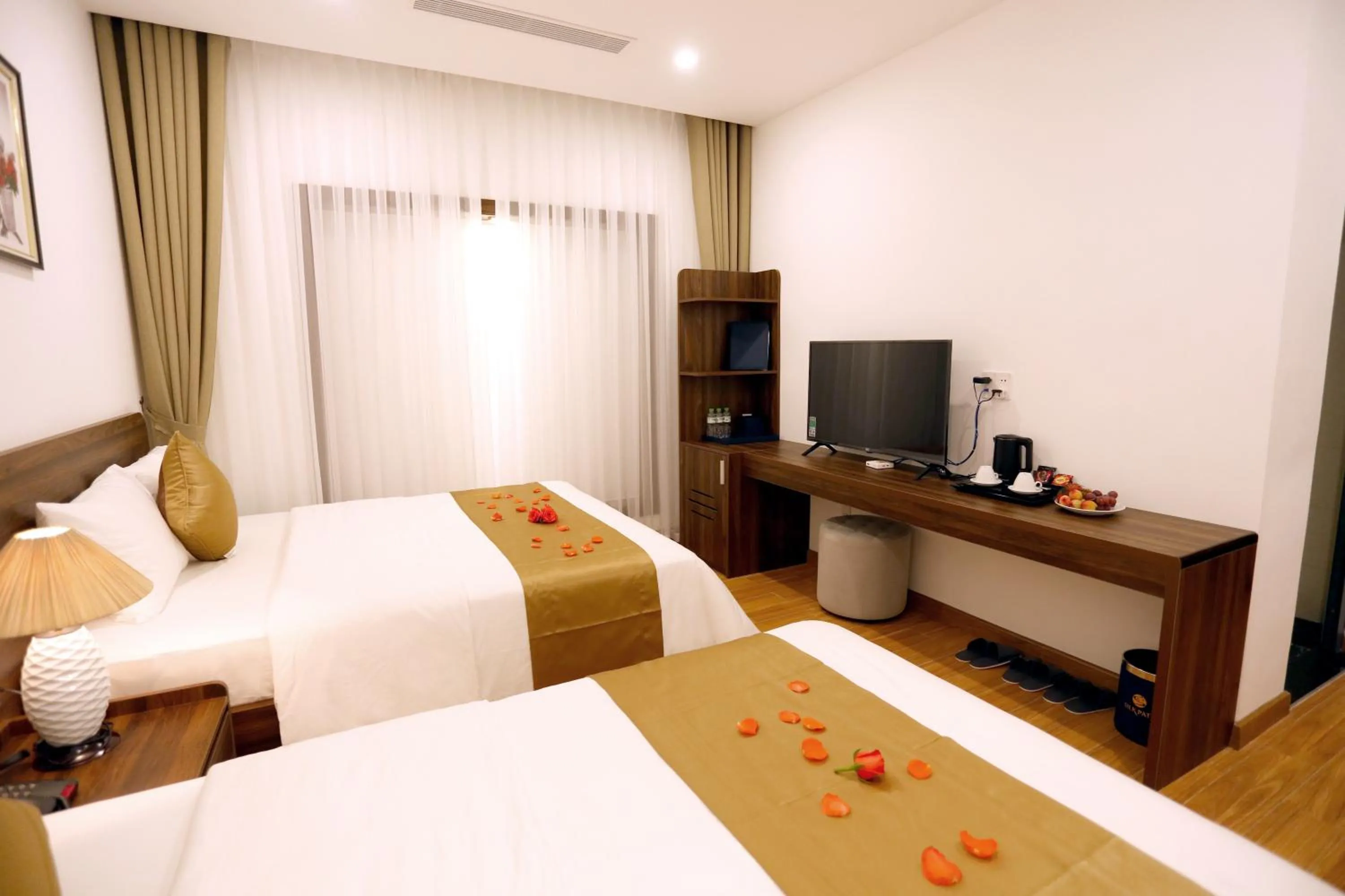 Photo of the whole room, Bed in Silk River Hotel Ha Giang