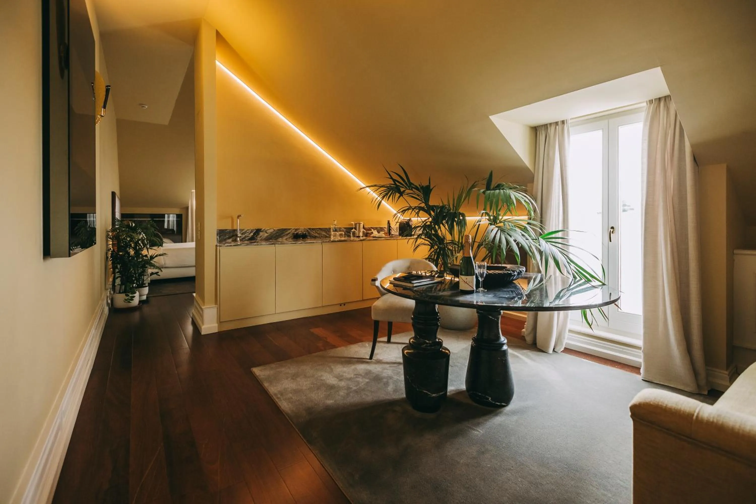 Seating area in Torel Palace Lisbon