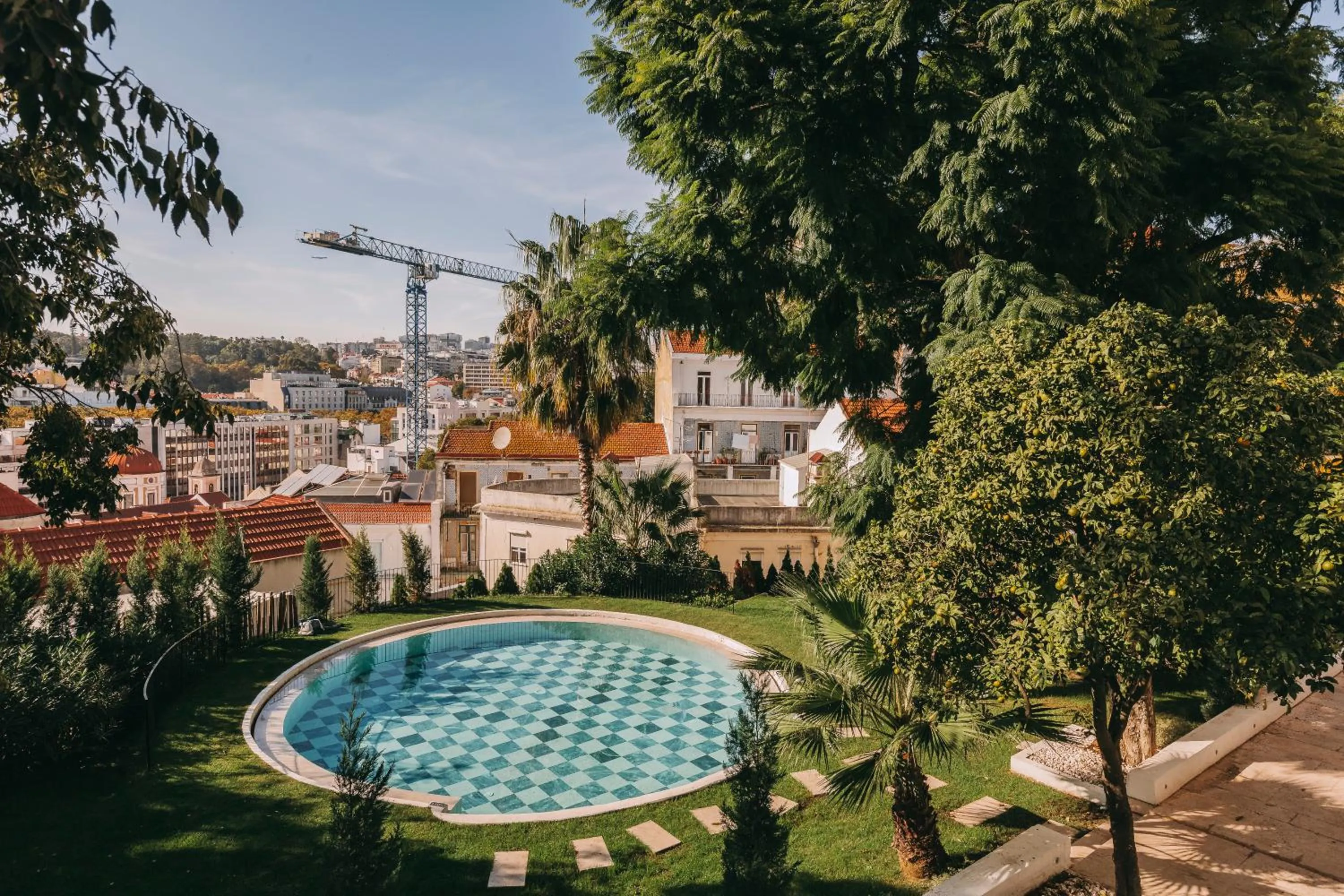 Pool view in Torel Palace Lisbon