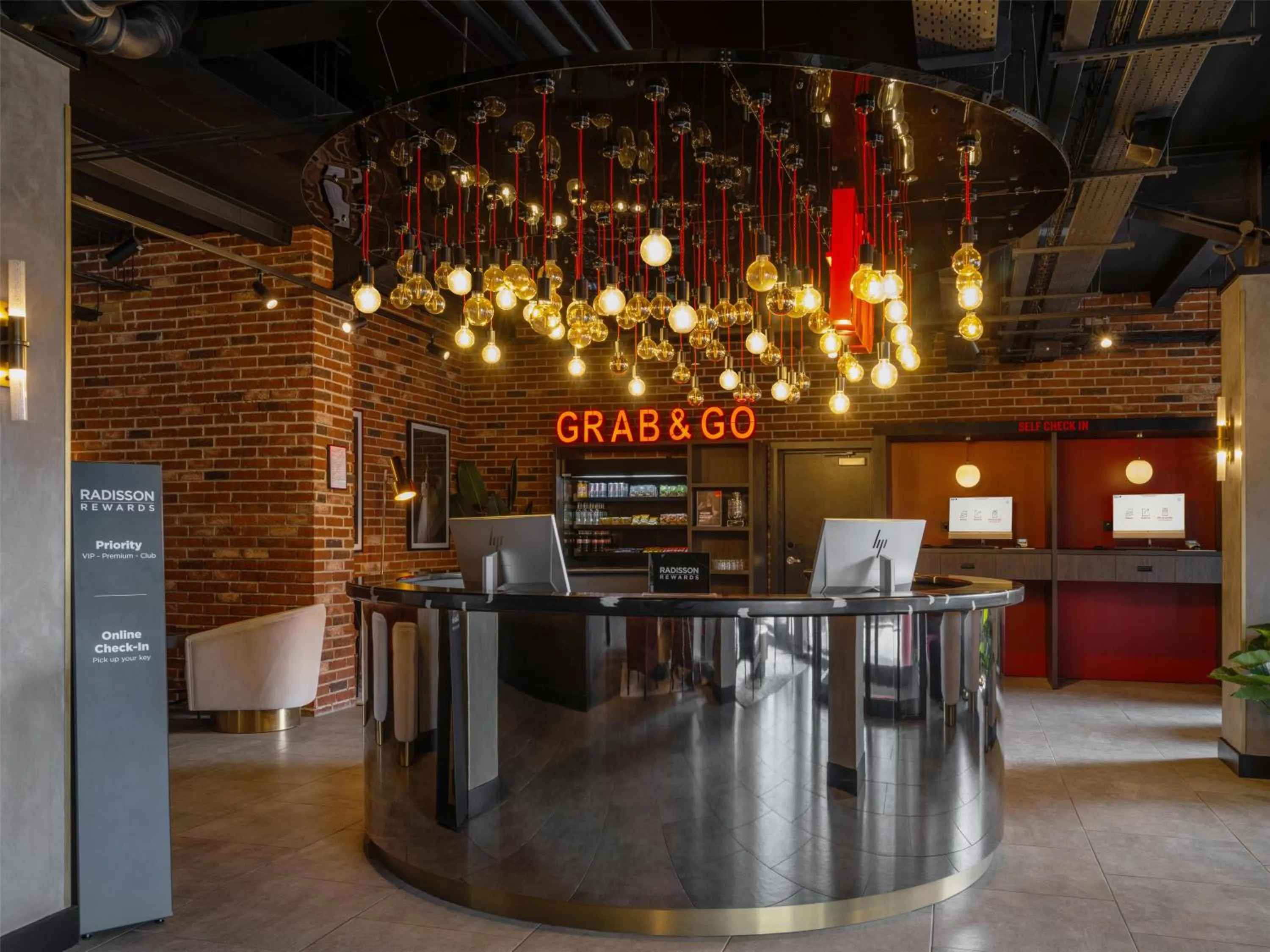 Lobby or reception in Radisson RED London Gatwick Airport