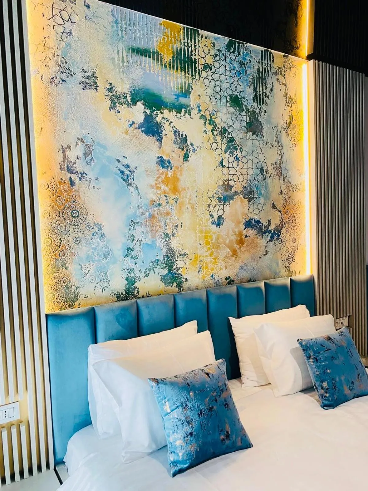 Bed in HOTEL MAREA NEAGRA Mamaia