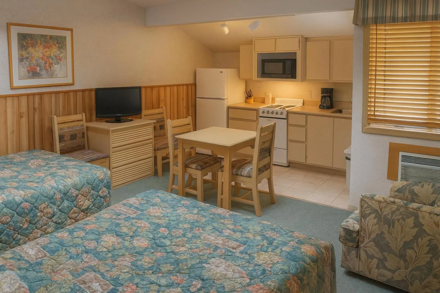 Bed in Smoketree Lodge