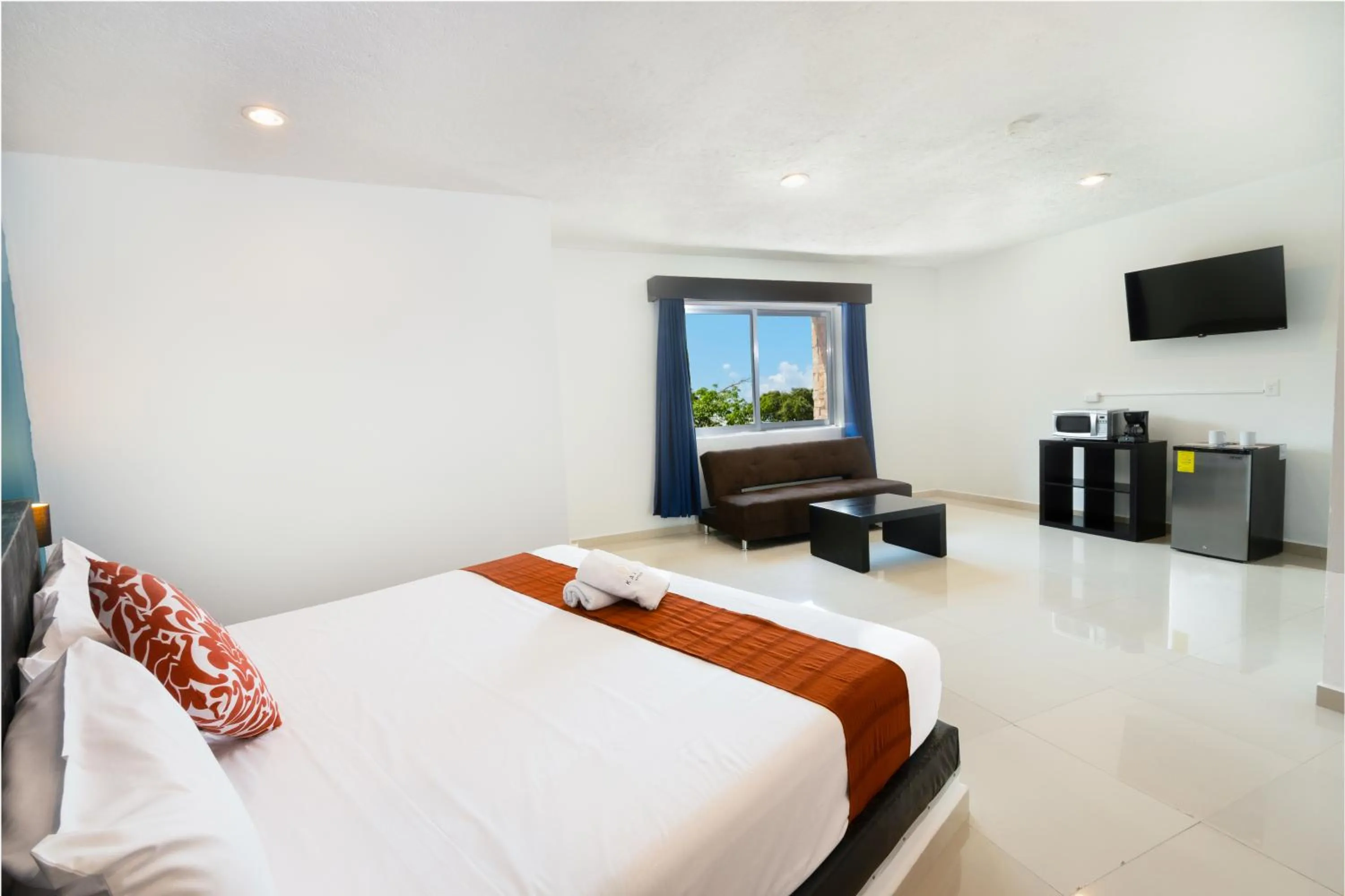 Coffee/tea facilities, Bed in Hotel Playa Encantada