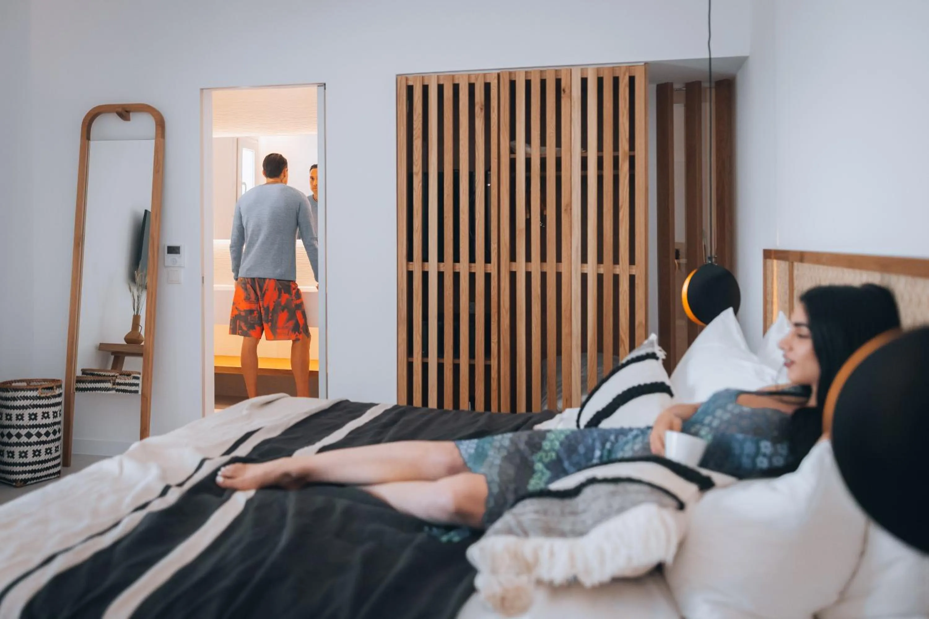 room service, Bed in Adama Mykonos Boutique Hotel