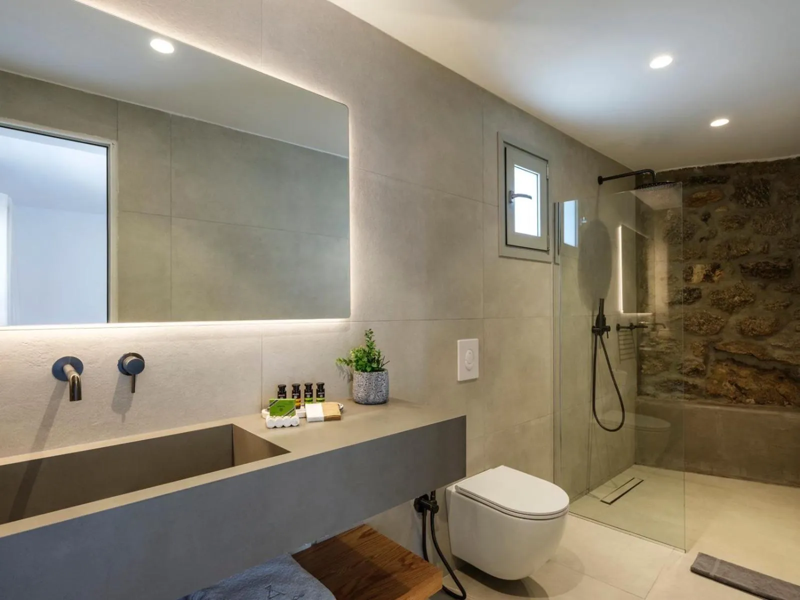 Shower in Adama Mykonos Boutique Hotel