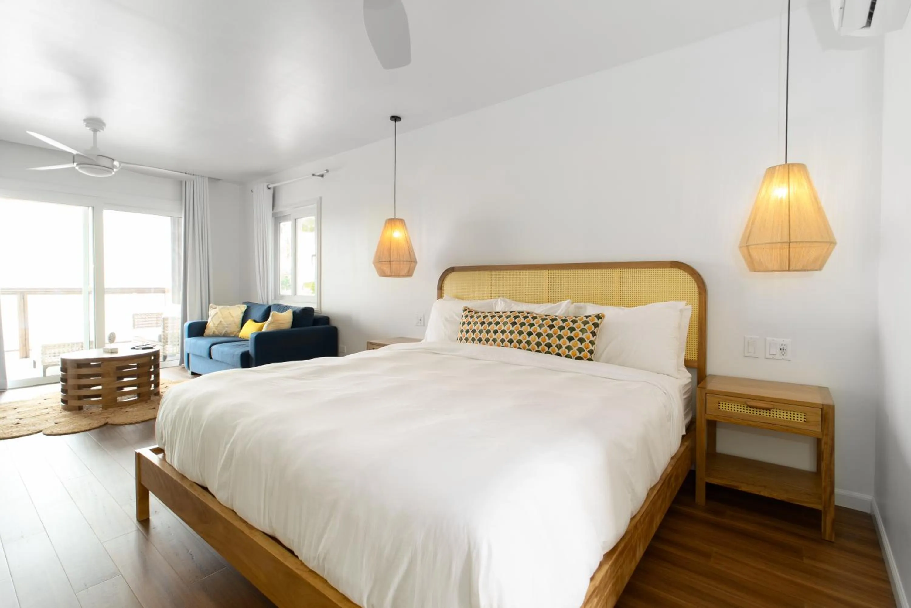 Bed in The Beach House Boutique Hotel