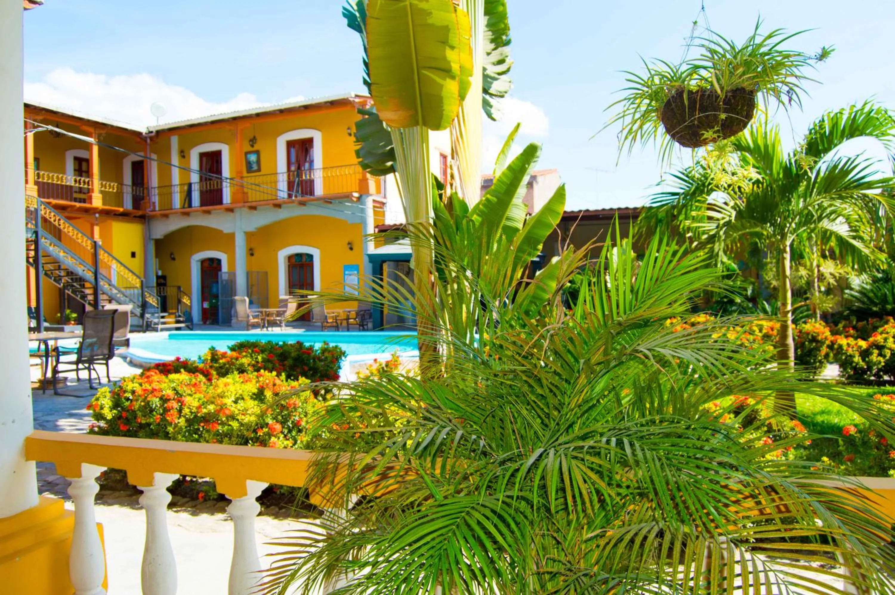 Pool view in Hotel Antigua Comayagua