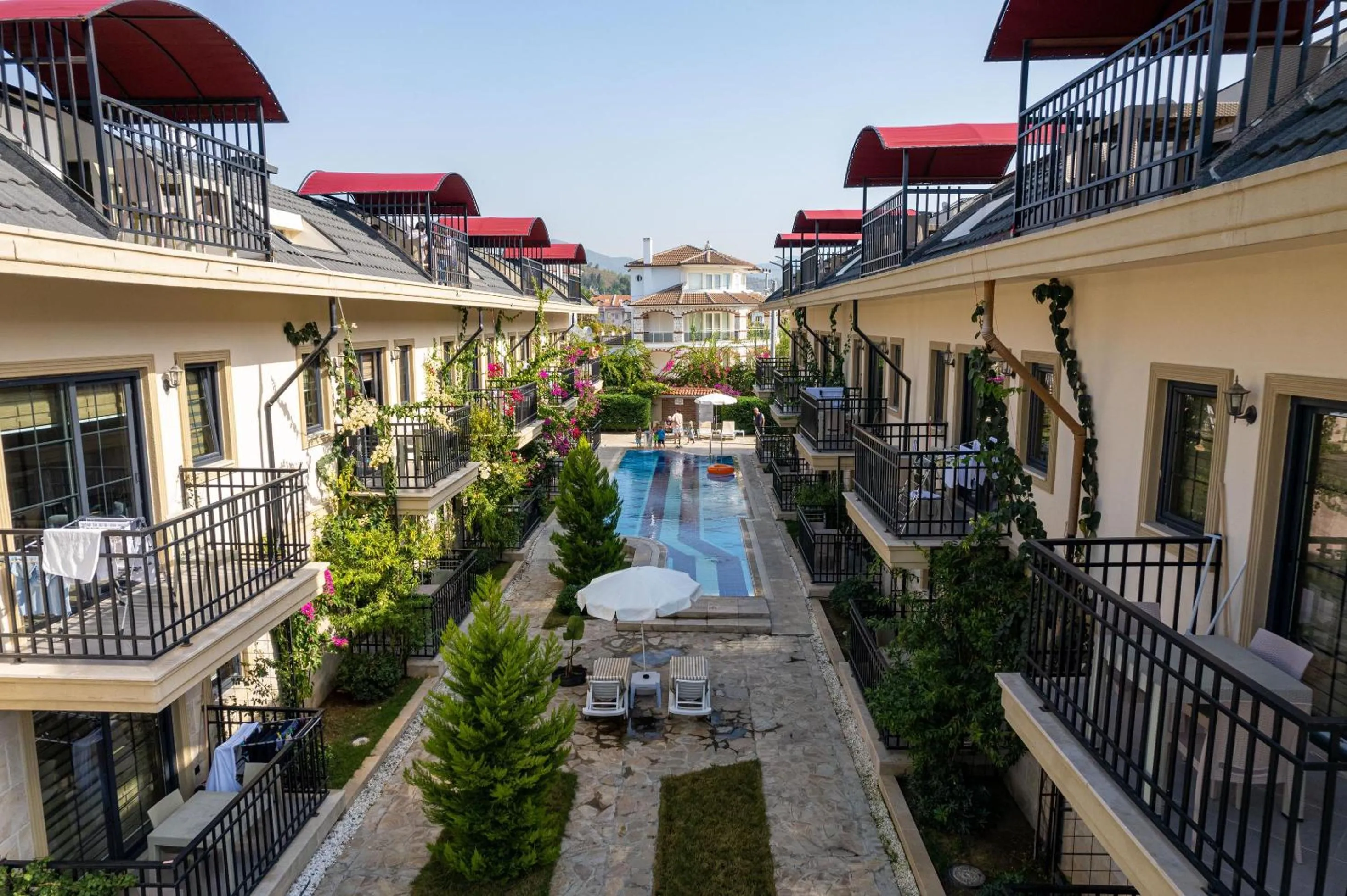 Balcony/Terrace in Yaşam Park Apart Hotel - Fethiye Calis Beach