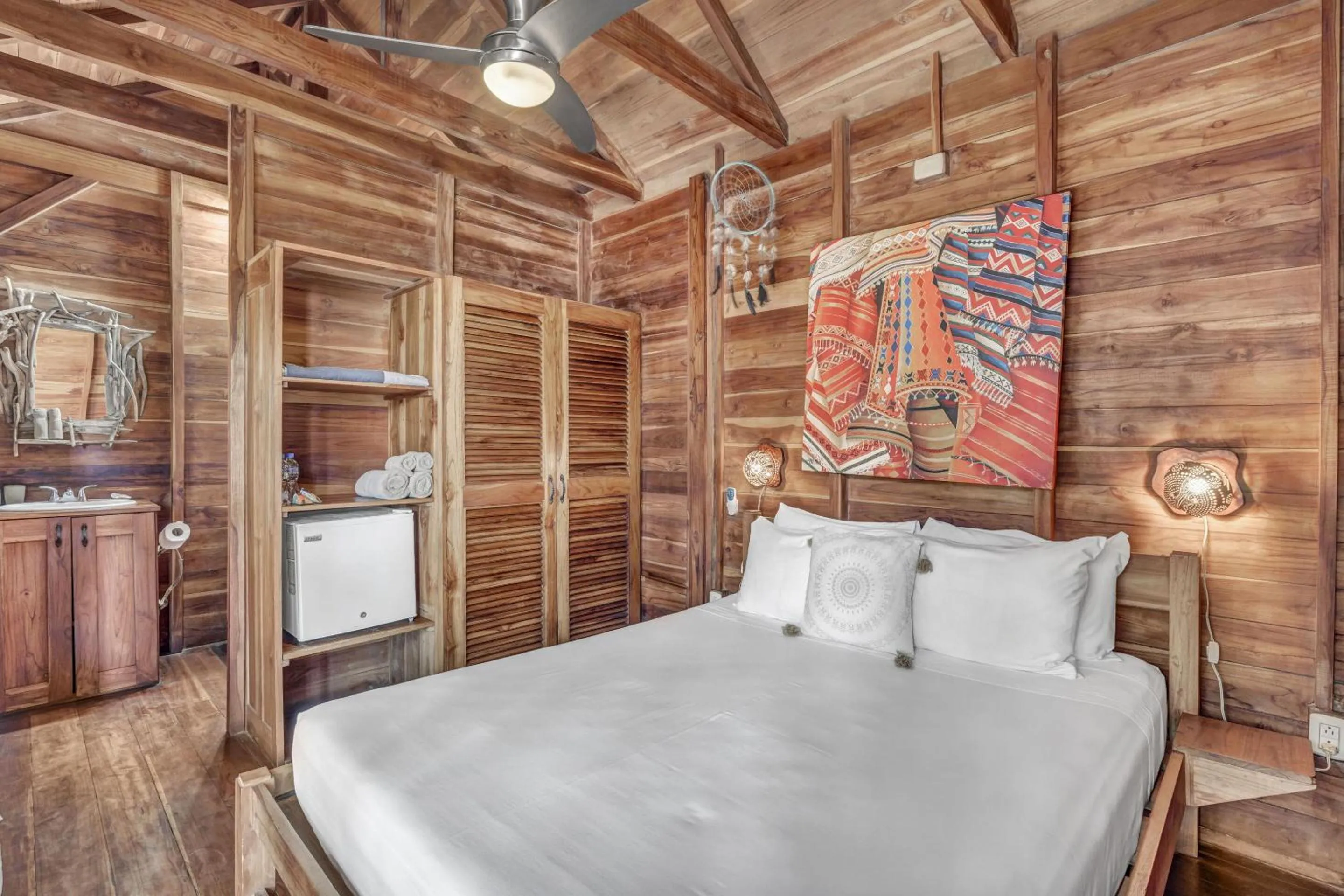 Bedroom, Bed in The Beach Bungalows Tamarindo- Adults Only