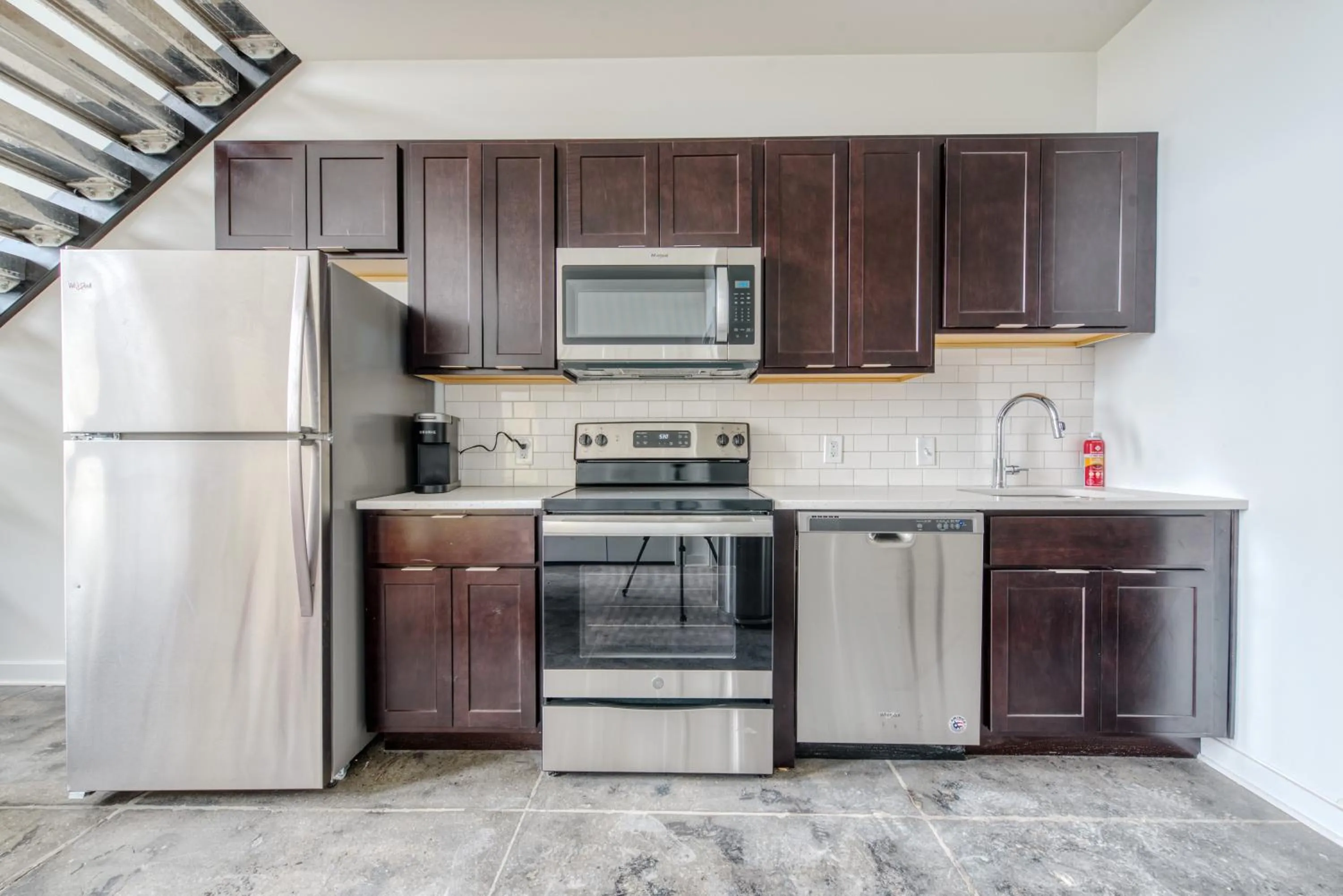Kitchen or kitchenette in Sosuite at West Lofts - West Philadelphia