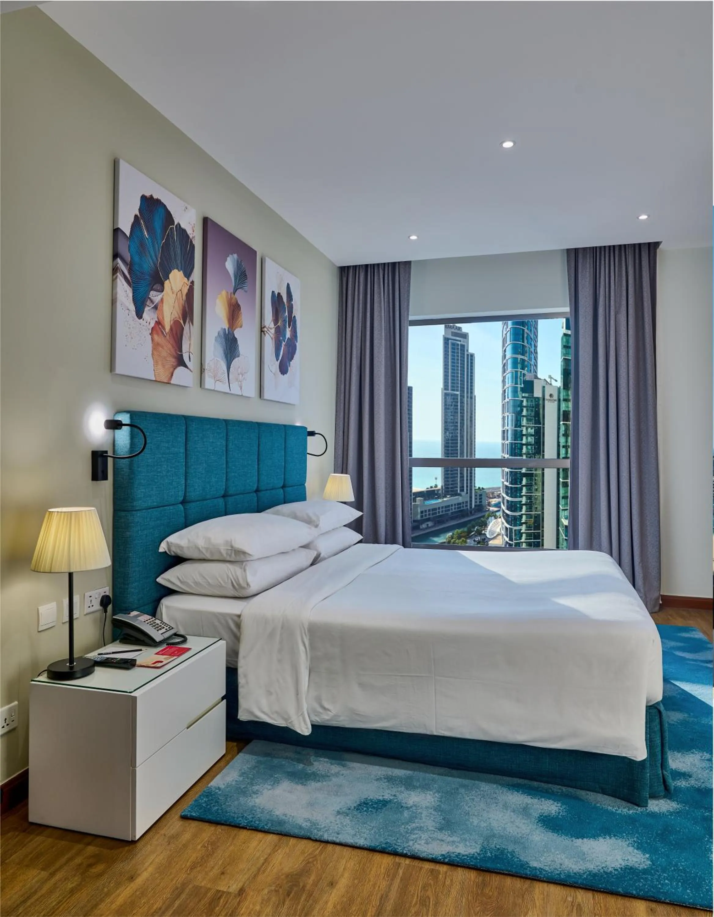 Bed in Ramada Hotel, Suites and Apartments by Wyndham Dubai JBR