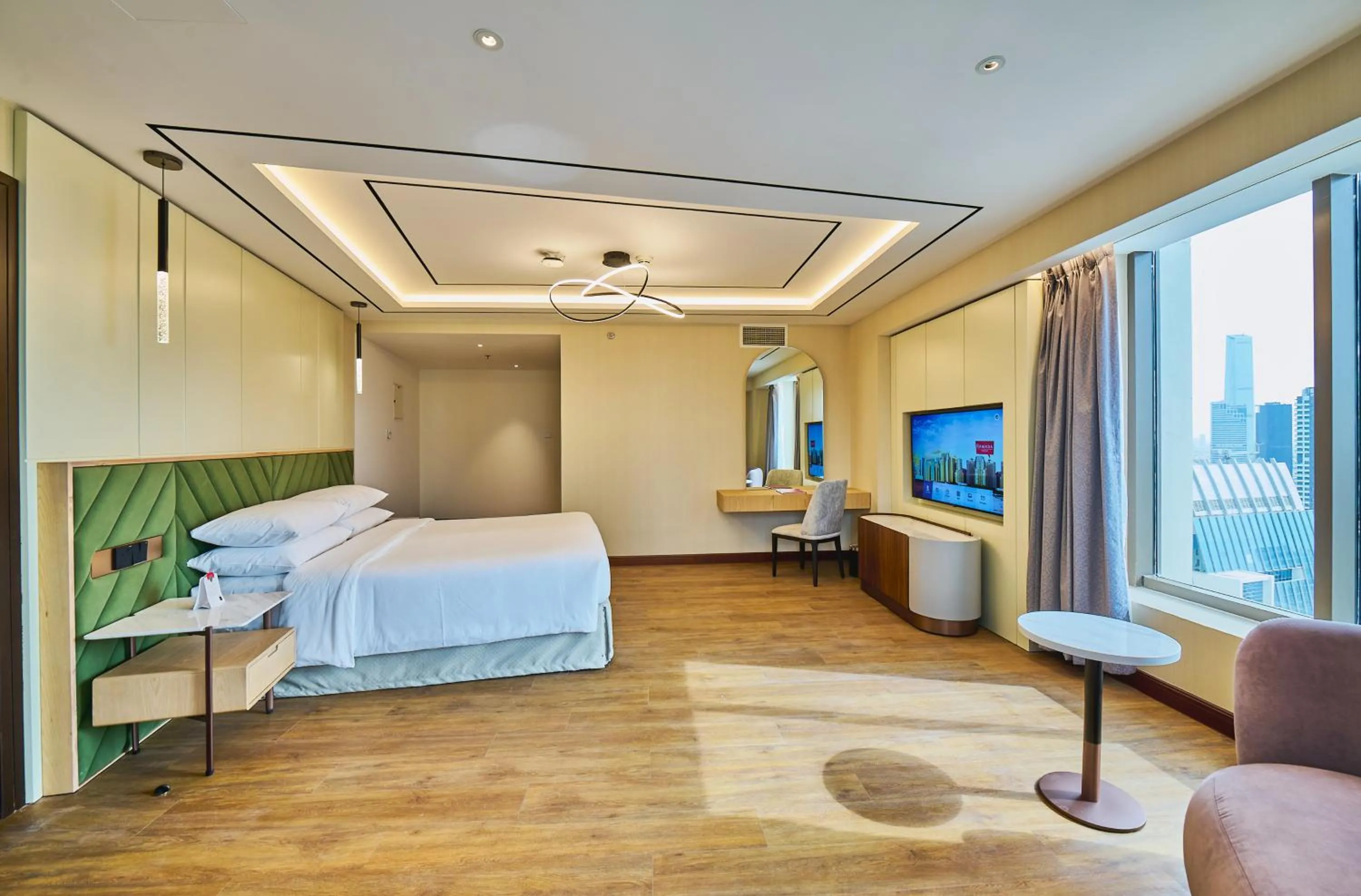 Bed in Ramada Hotel, Suites and Apartments by Wyndham Dubai JBR