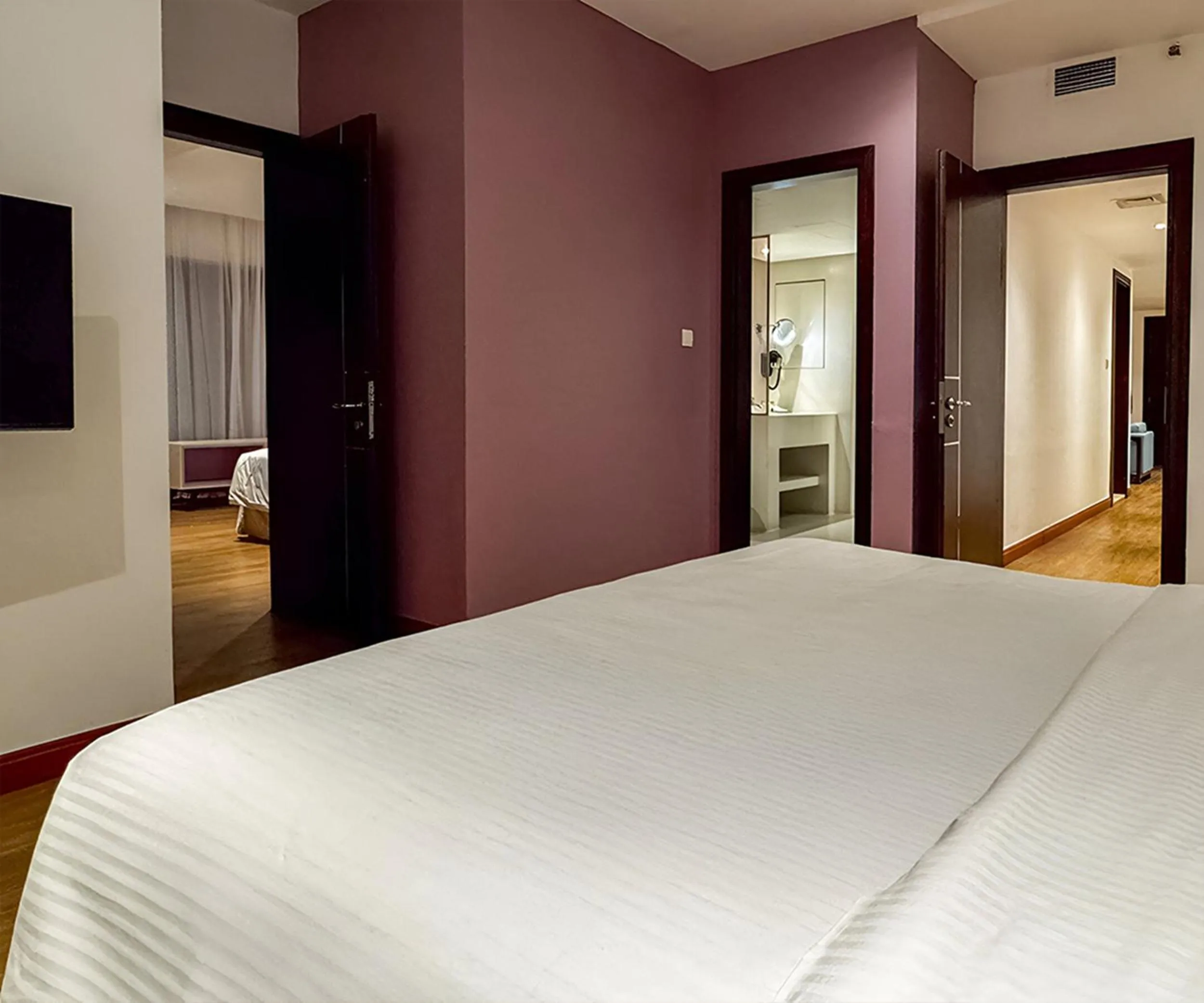 Bed in Ramada Hotel, Suites and Apartments by Wyndham Dubai JBR