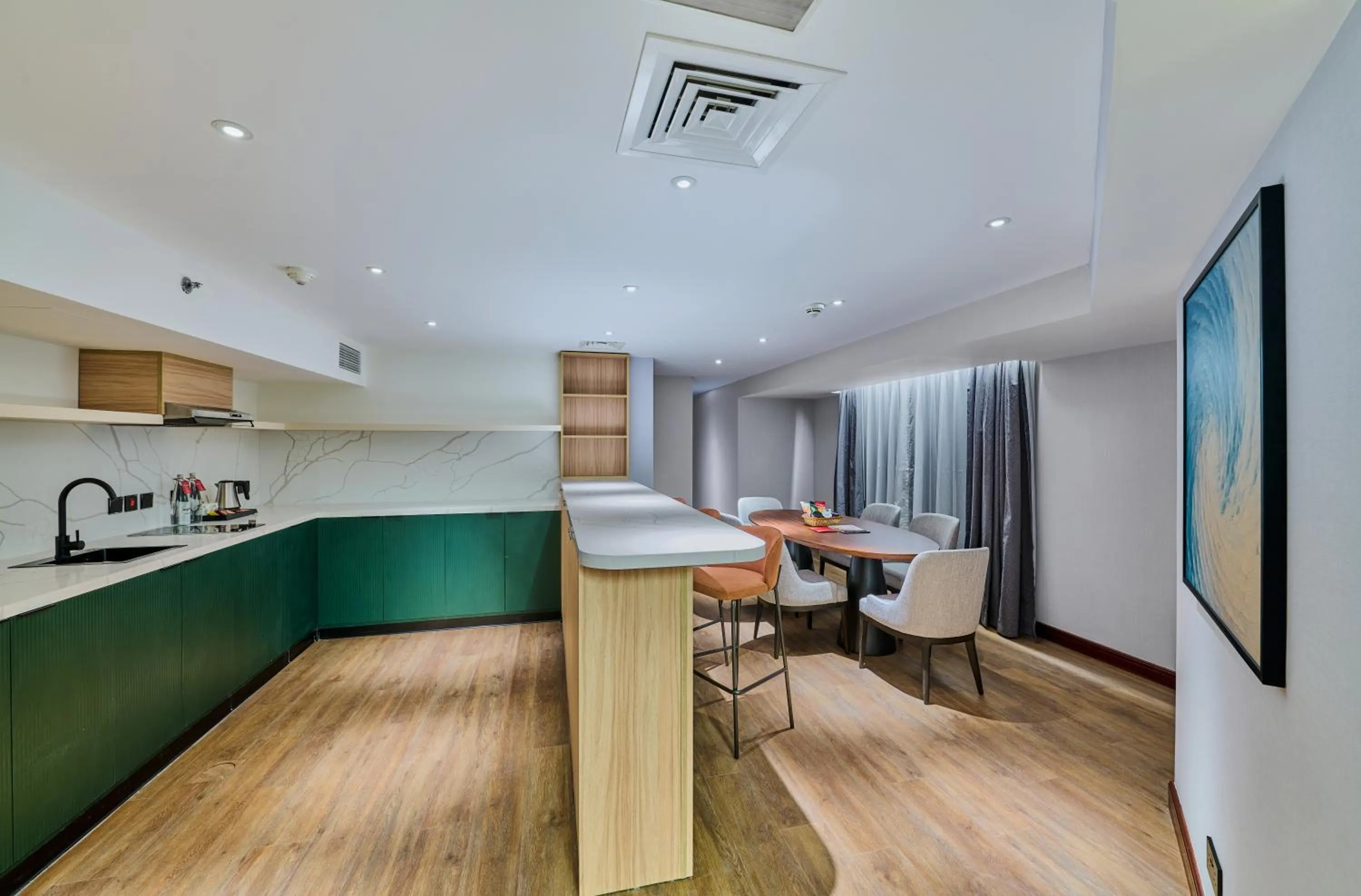 Kitchen or kitchenette in Ramada Hotel, Suites and Apartments by Wyndham Dubai JBR