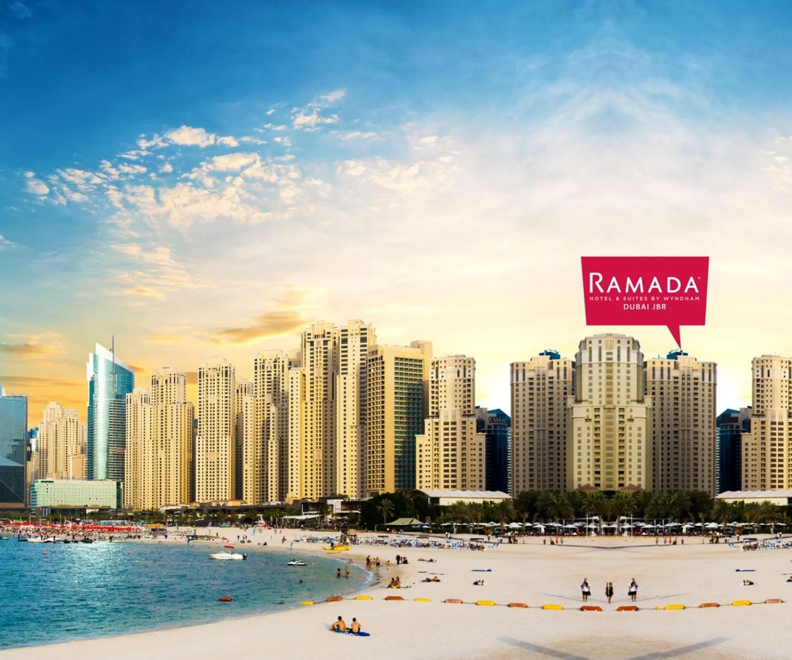 Property building in Ramada Hotel, Suites and Apartments by Wyndham Dubai JBR