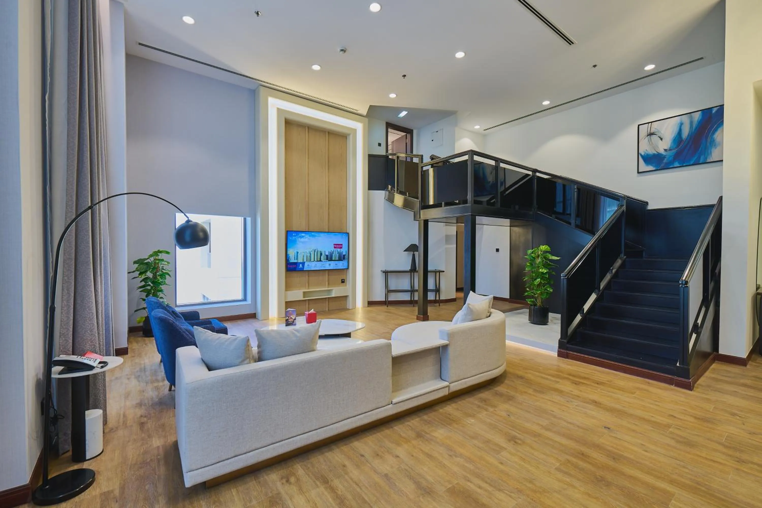 Living room in Ramada Hotel, Suites and Apartments by Wyndham Dubai JBR