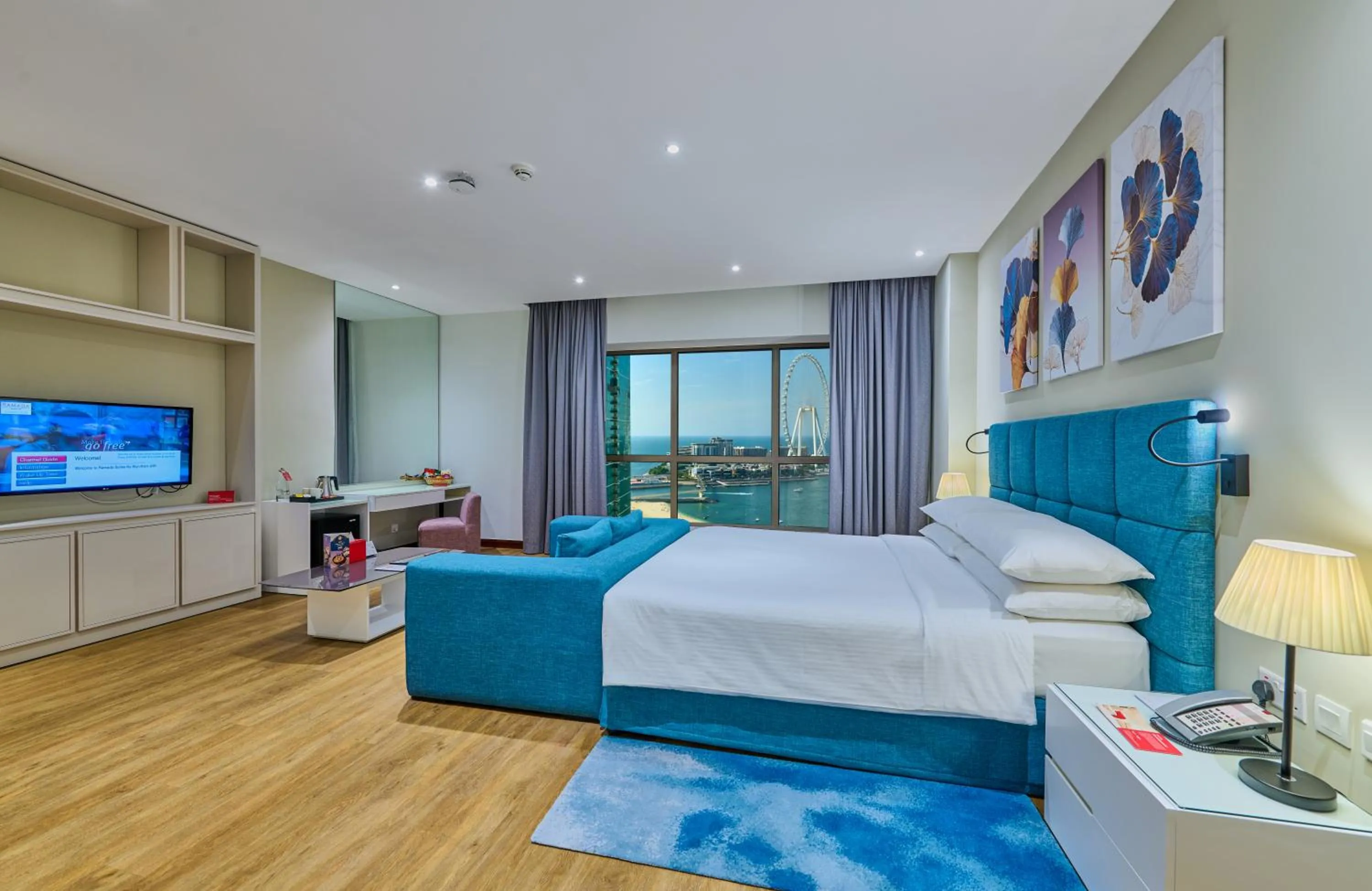 Bed in Ramada Hotel, Suites and Apartments by Wyndham Dubai JBR