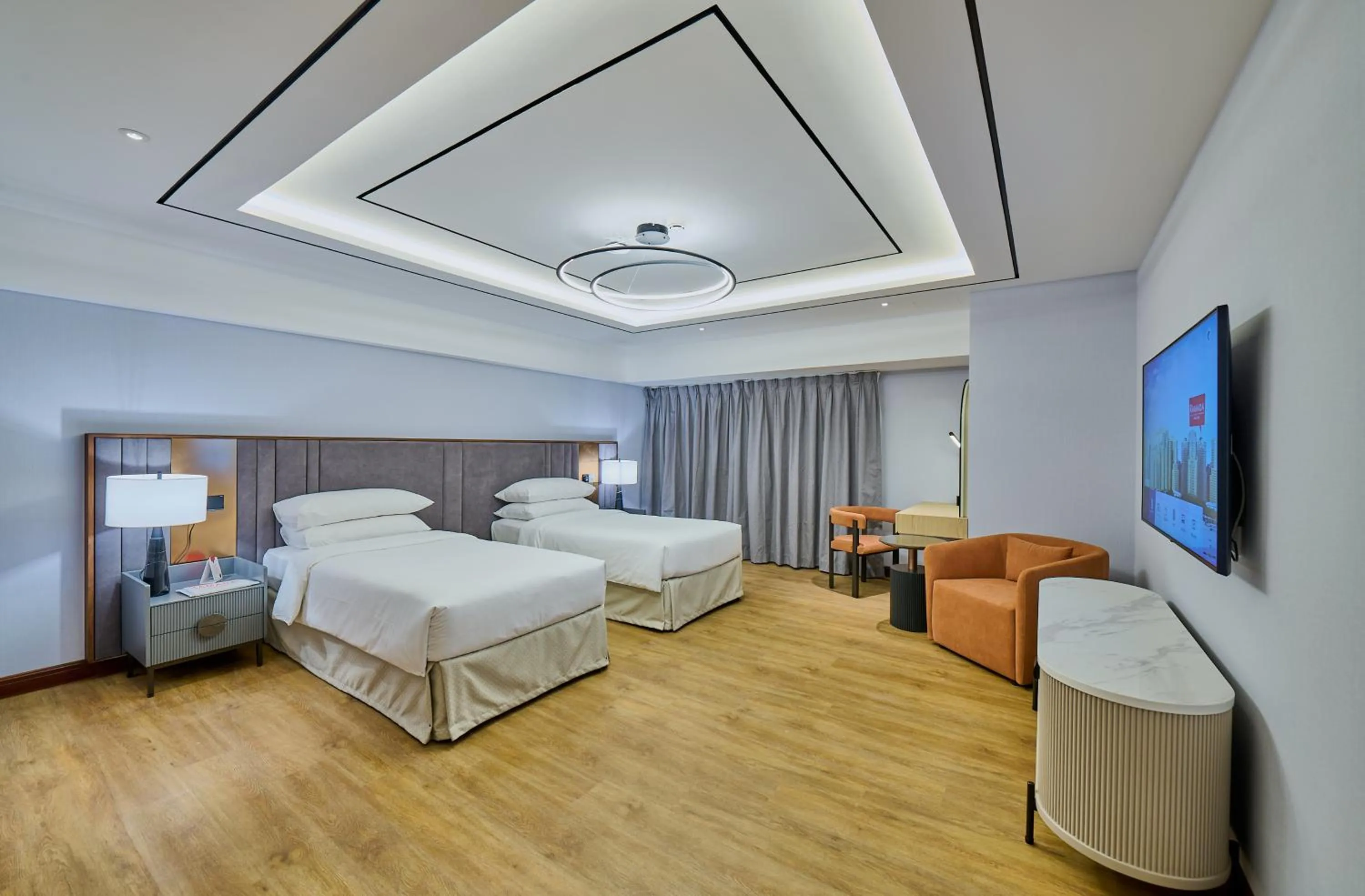 Bed in Ramada Hotel, Suites and Apartments by Wyndham Dubai JBR