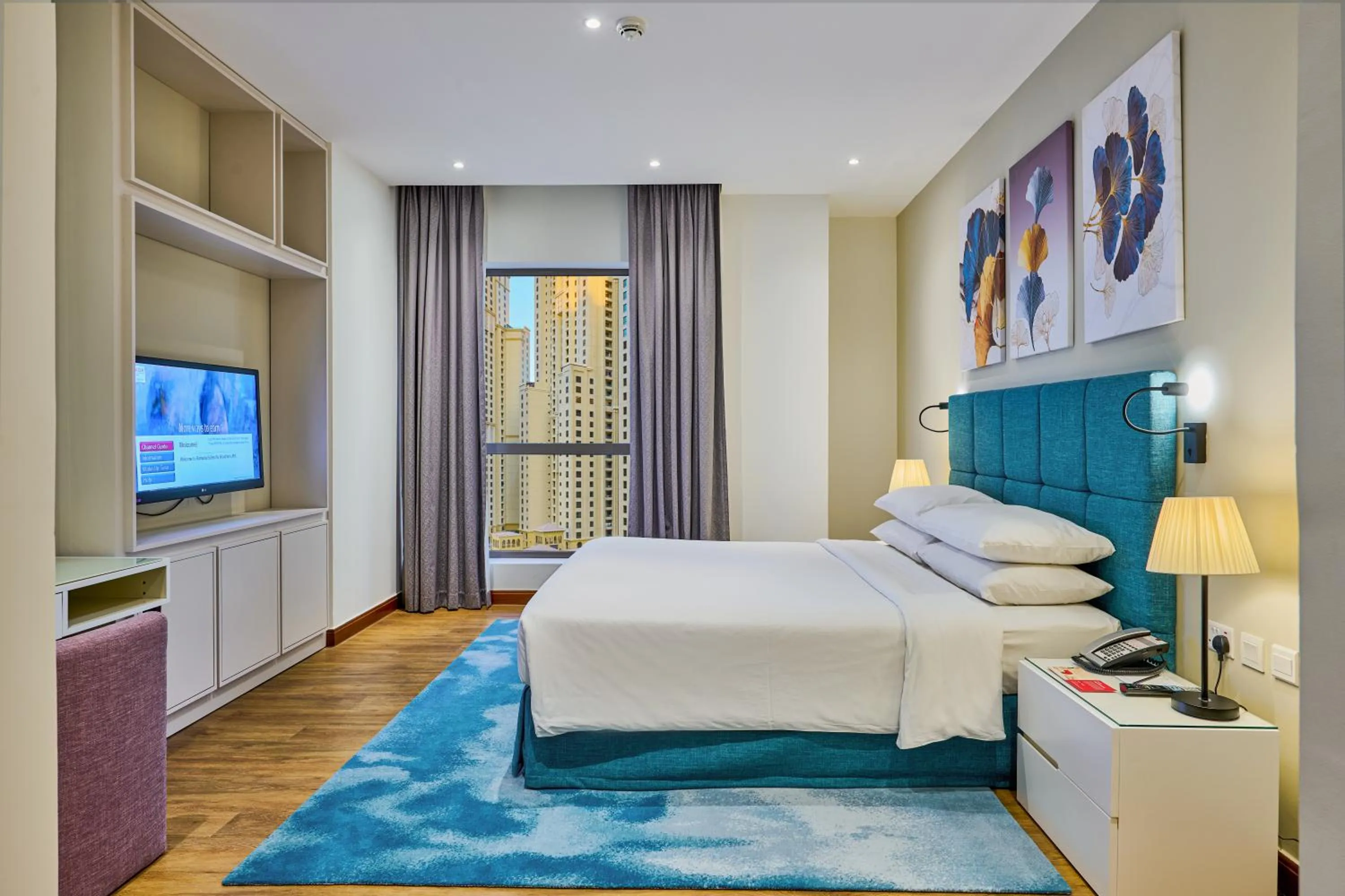 Bed in Ramada Hotel, Suites and Apartments by Wyndham Dubai JBR