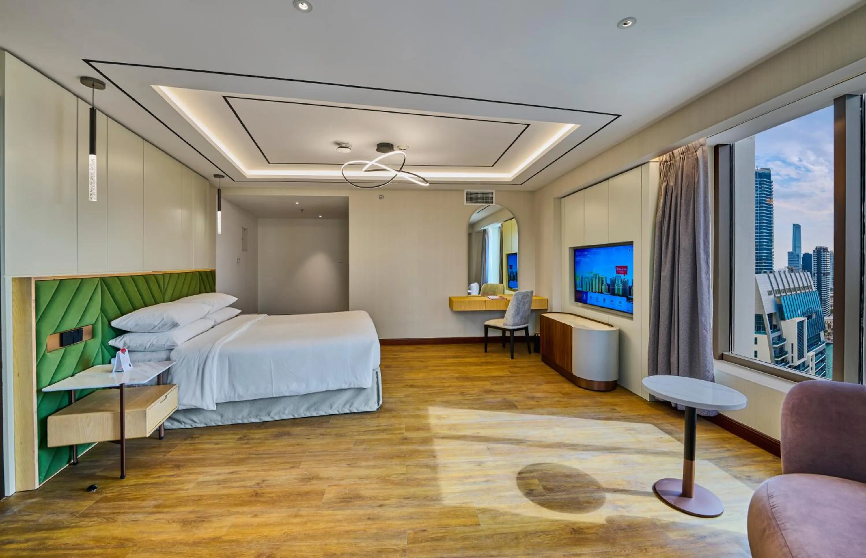 Bed in Ramada Hotel, Suites and Apartments by Wyndham Dubai JBR
