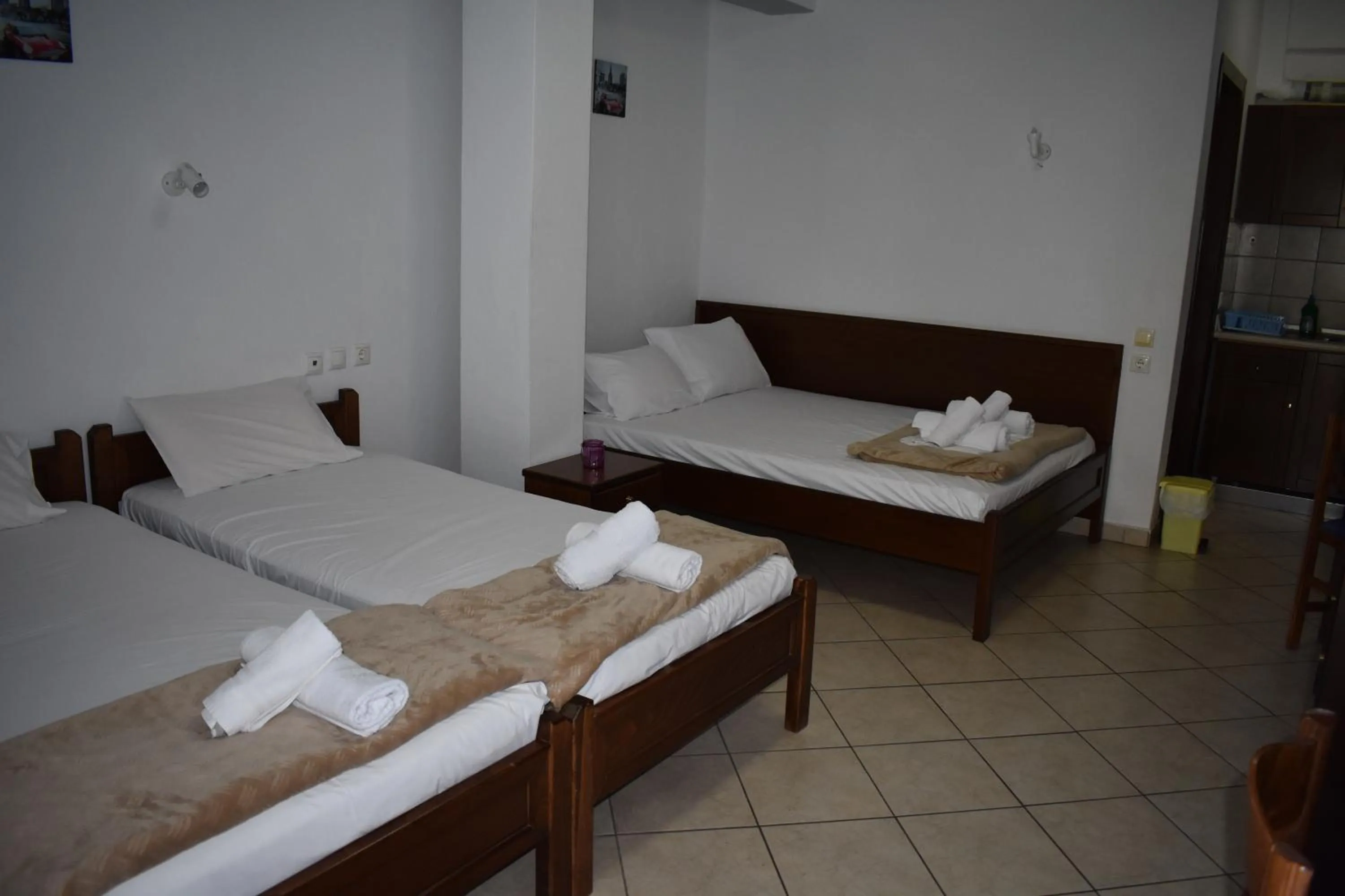 Bed in Galanis Studios and Apartments