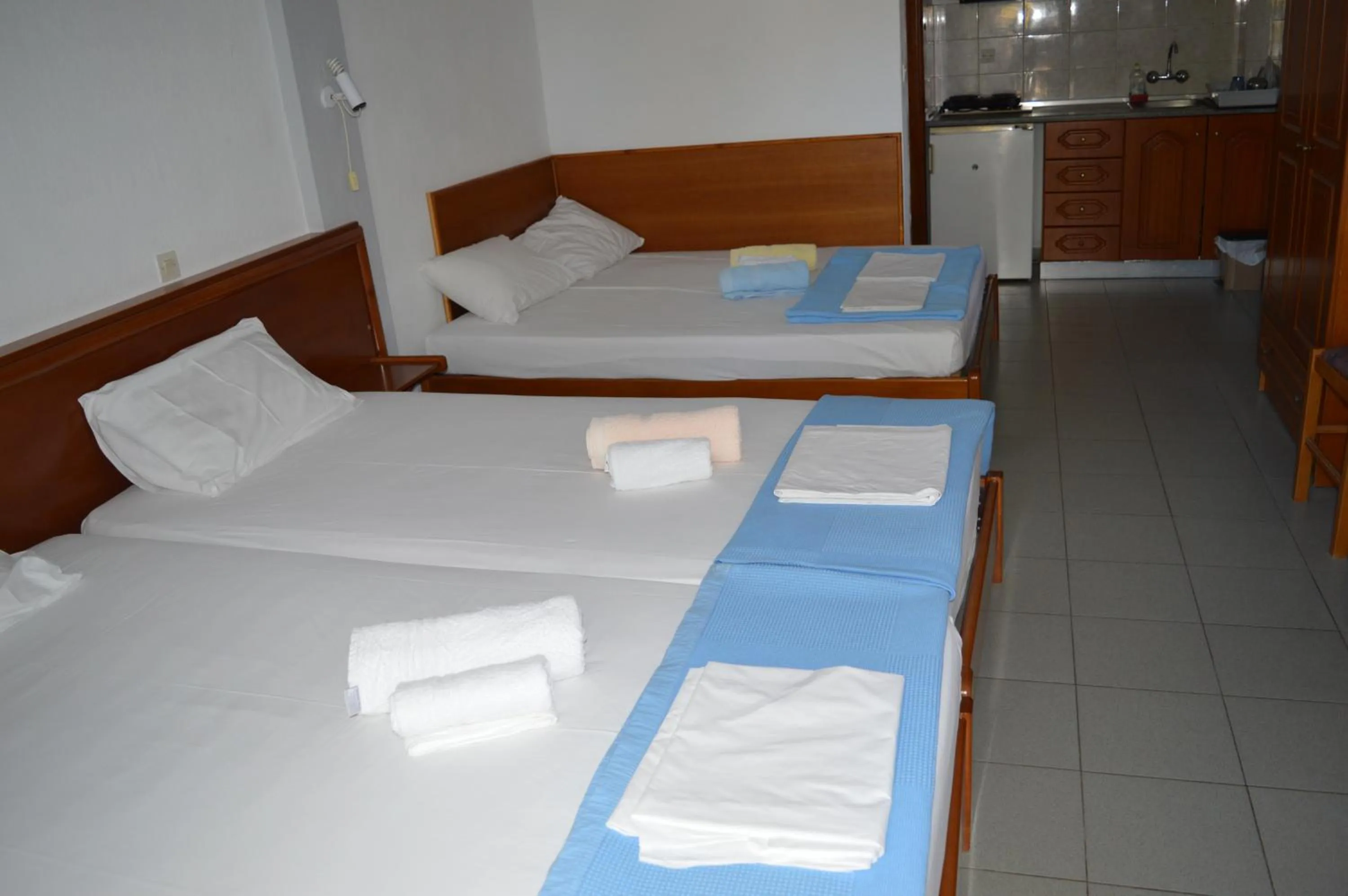 Bed in Galanis Studios and Apartments