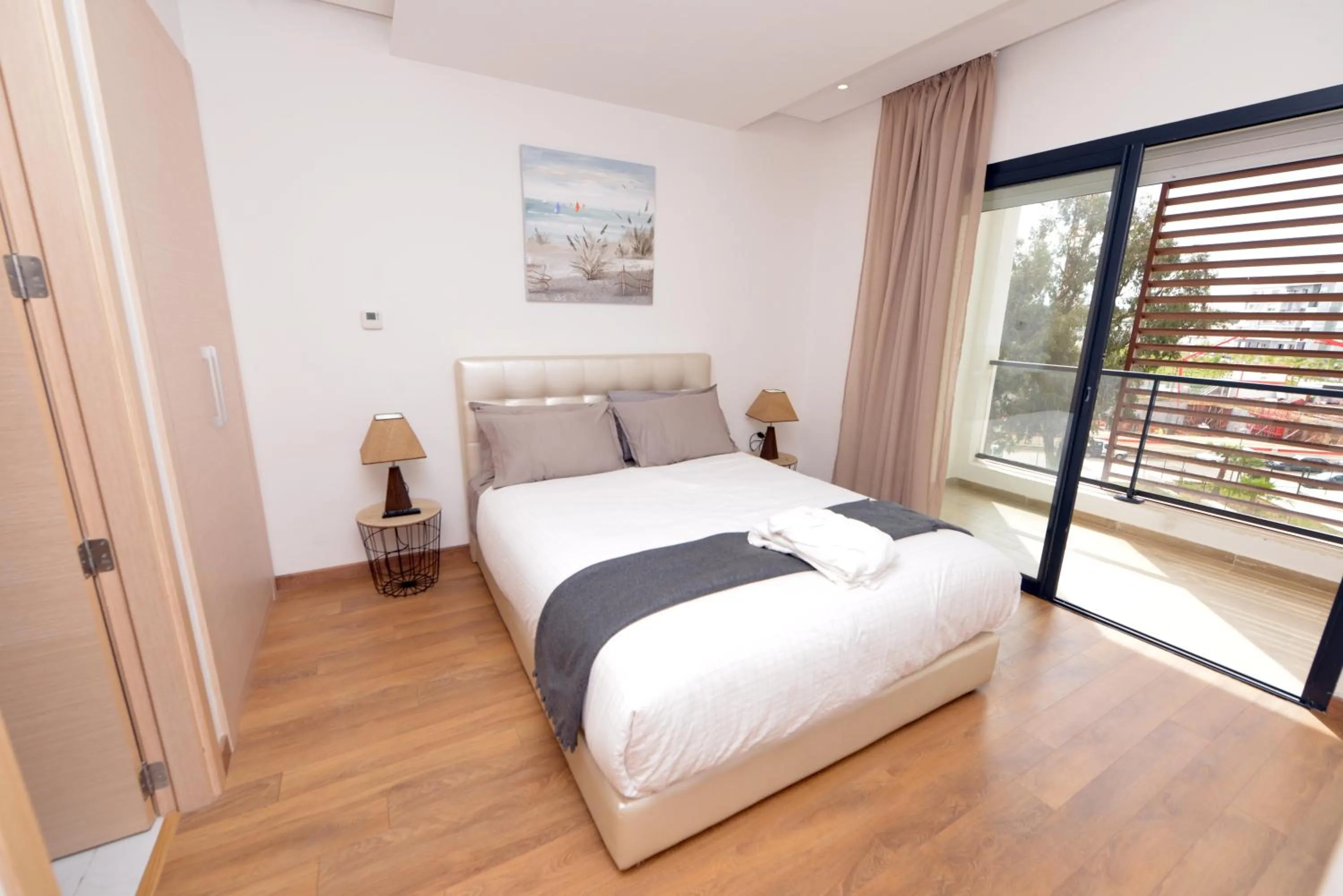 Bed in Prestigia Rabat Hay Riad Premium Apartments