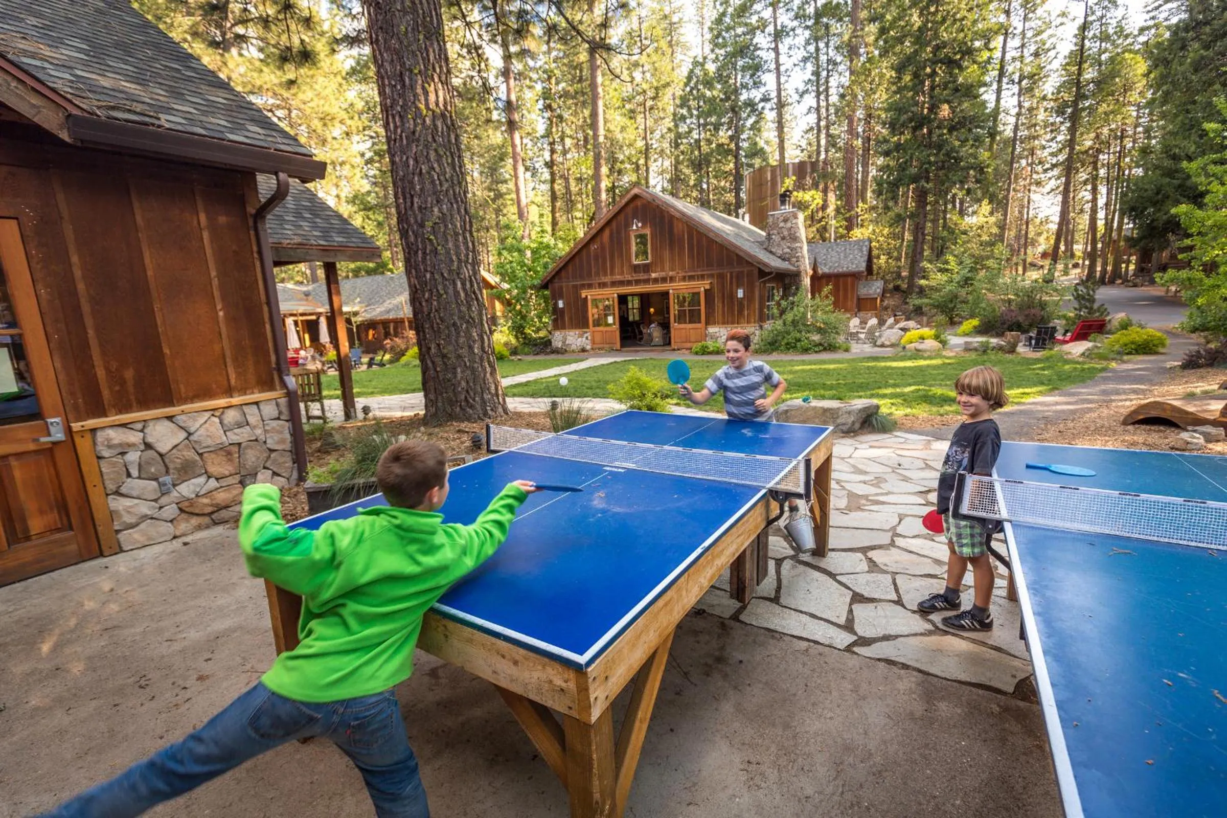 Table tennis in Evergreen Lodge at Yosemite