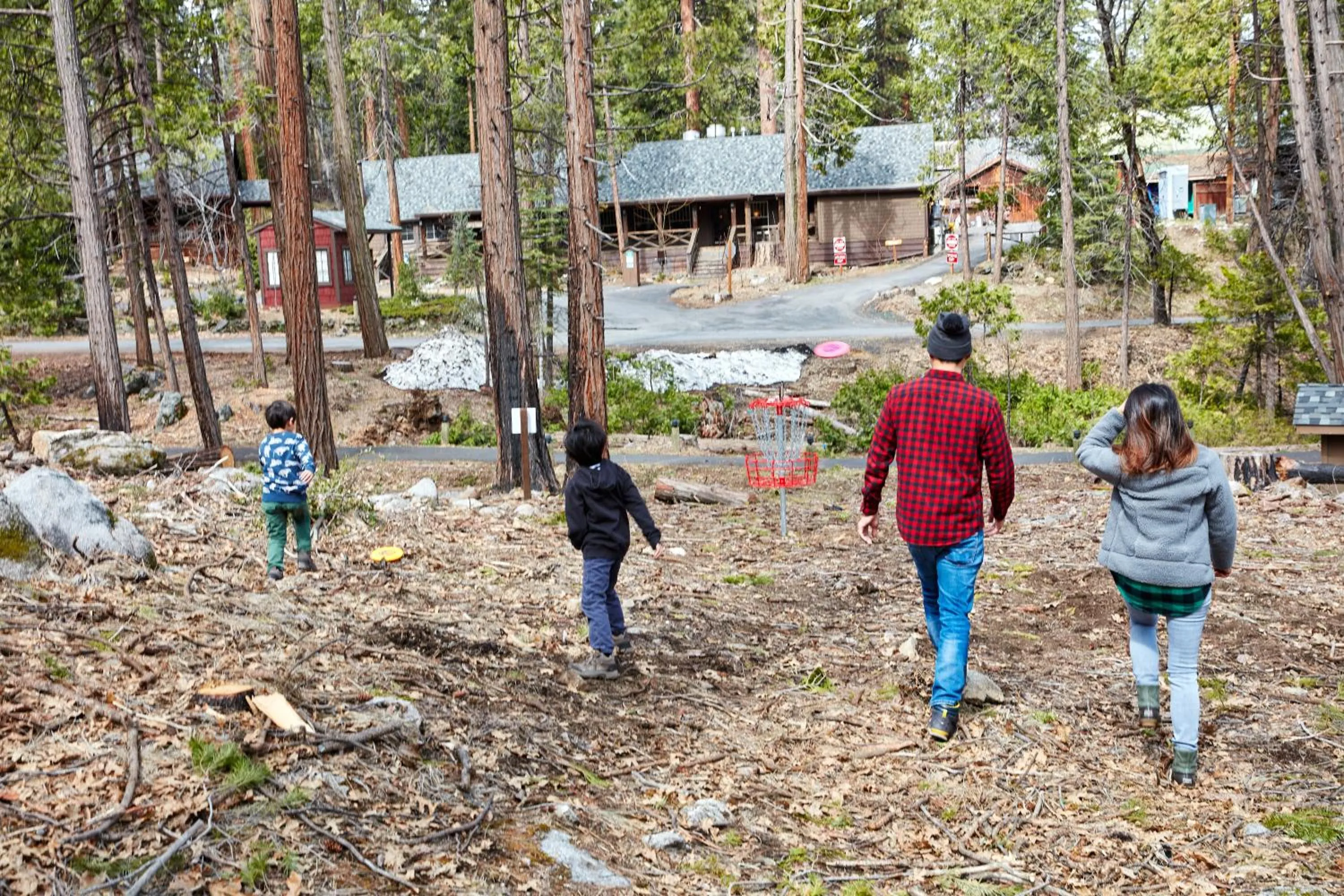 People in Evergreen Lodge at Yosemite