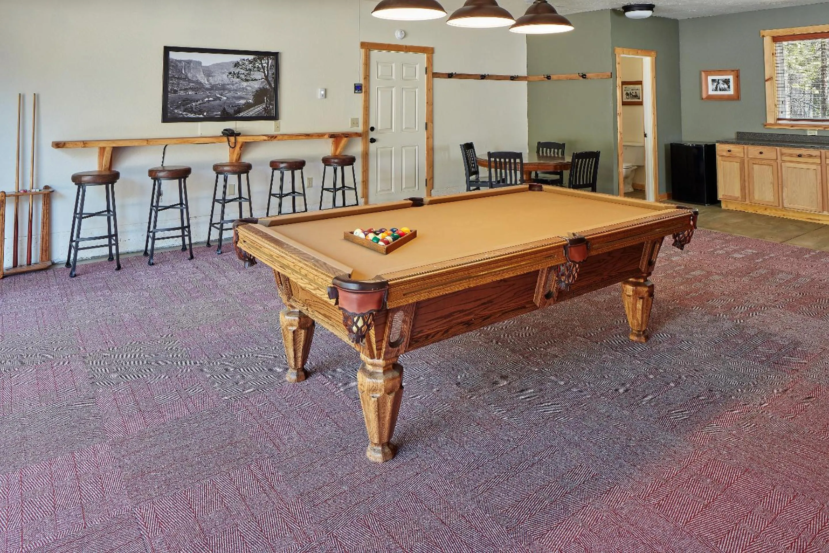 Billiard in Evergreen Lodge at Yosemite