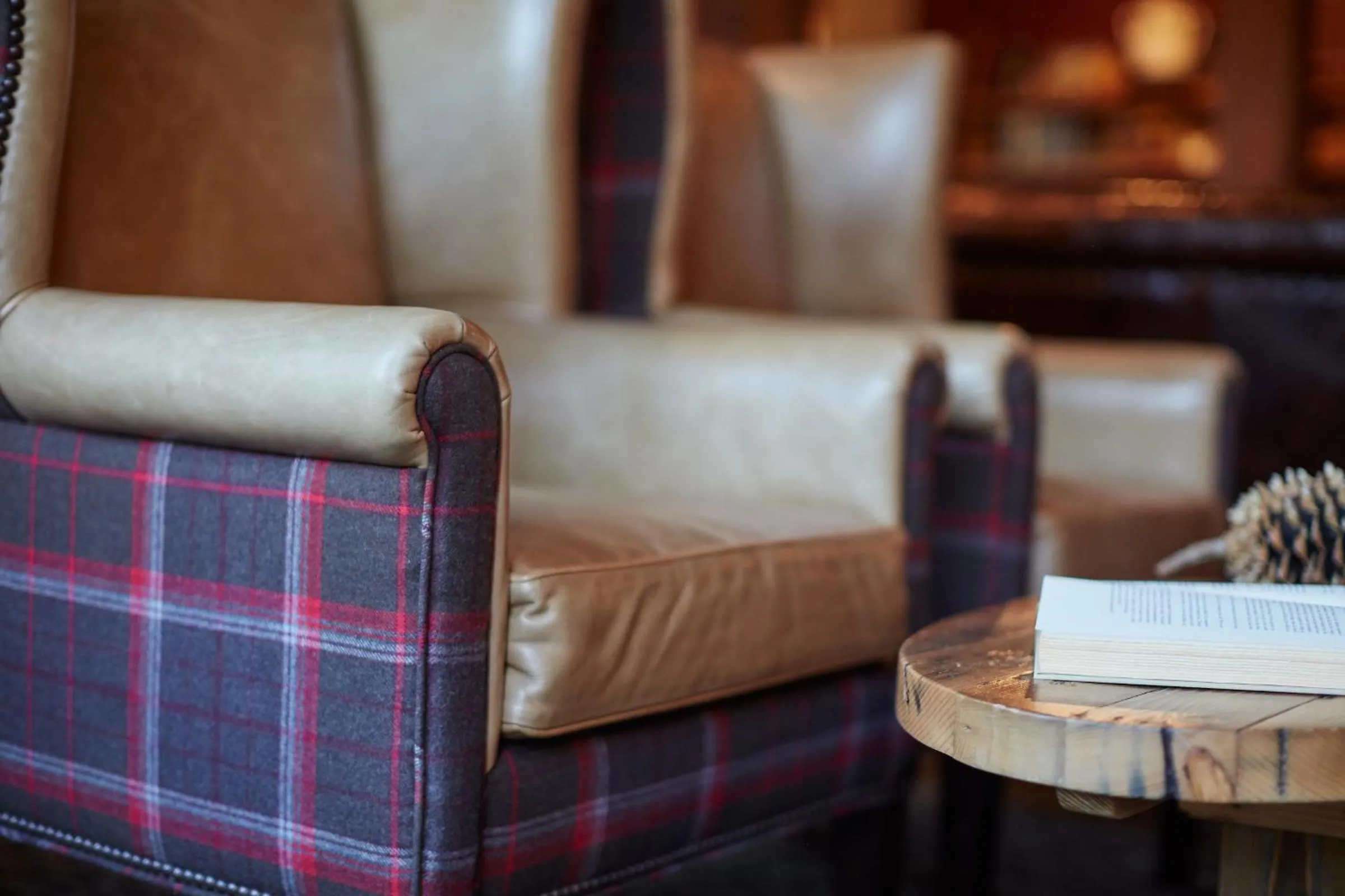 Seating area in Evergreen Lodge at Yosemite