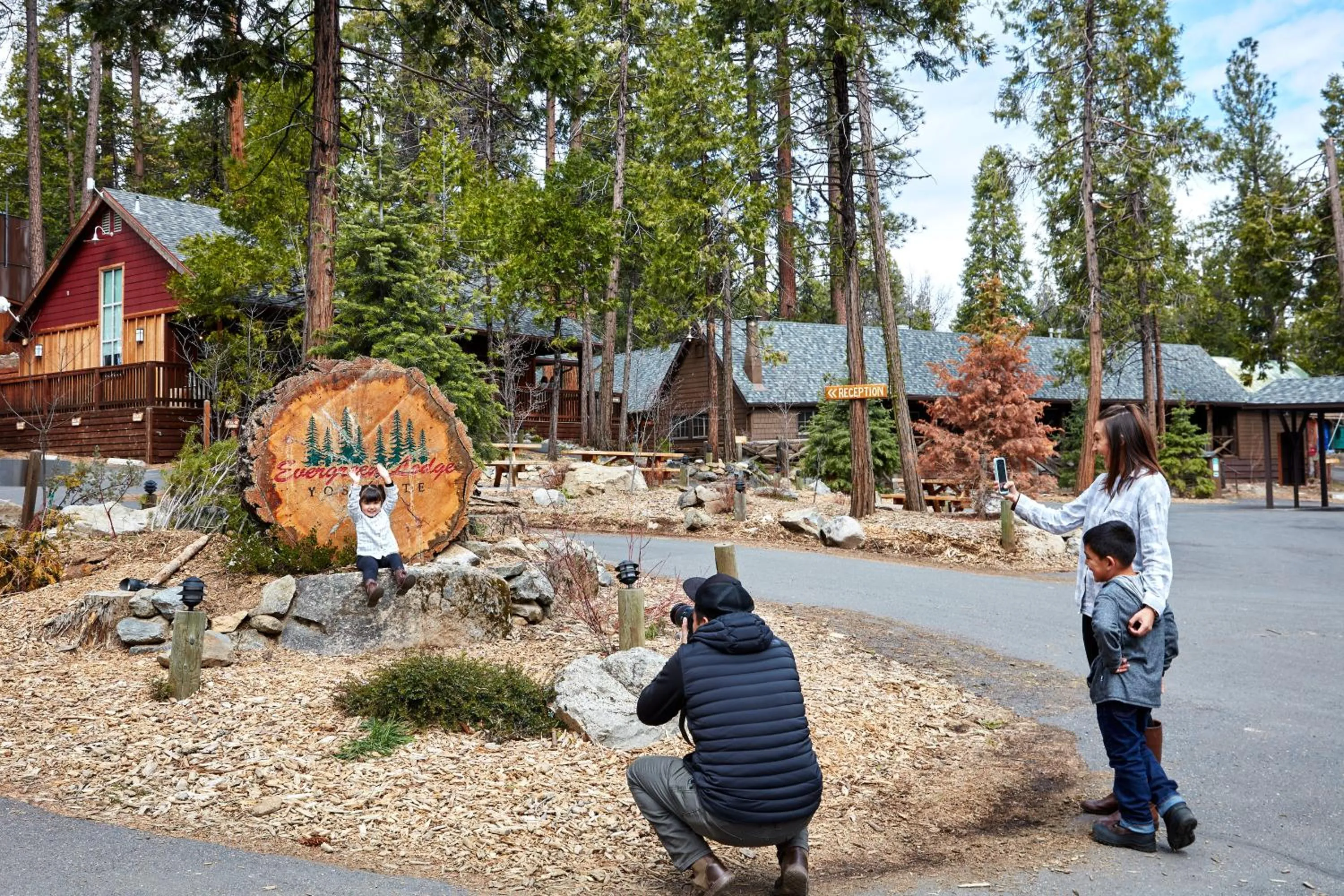 Property logo or sign in Evergreen Lodge at Yosemite